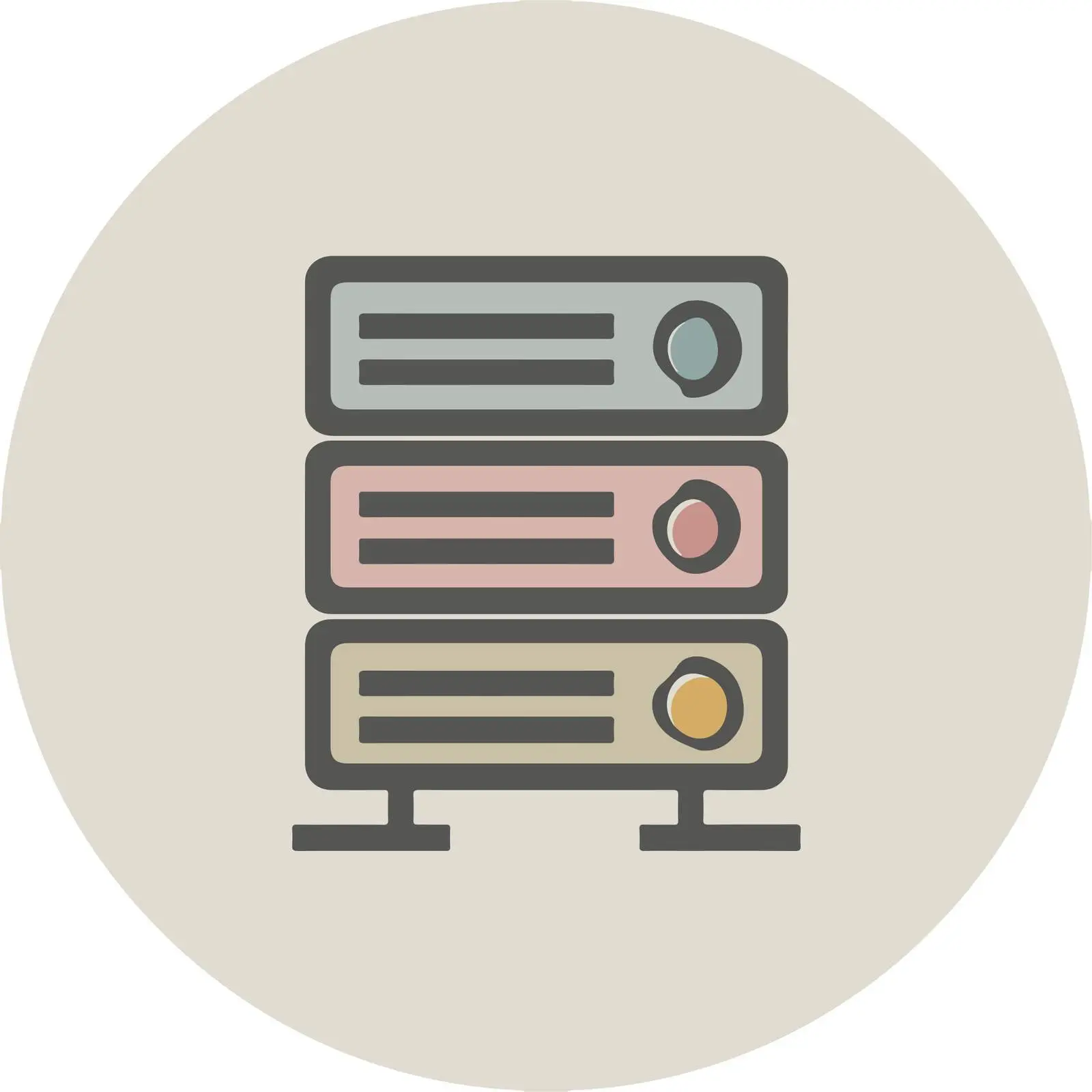 Simple Geometric Server Icon — free download from Dotvec
