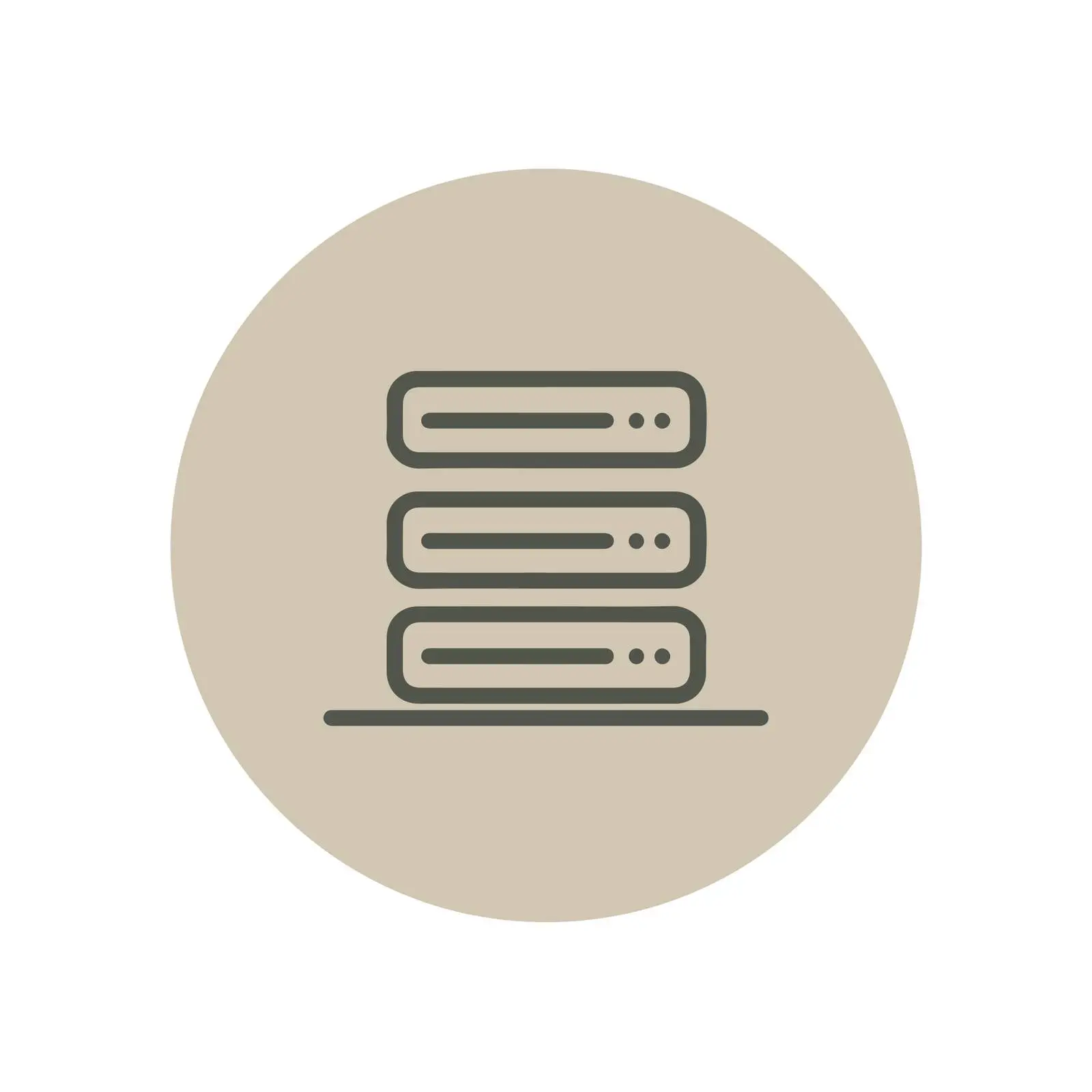 Outline Server Icon Geometric Design — free download from Dotvec