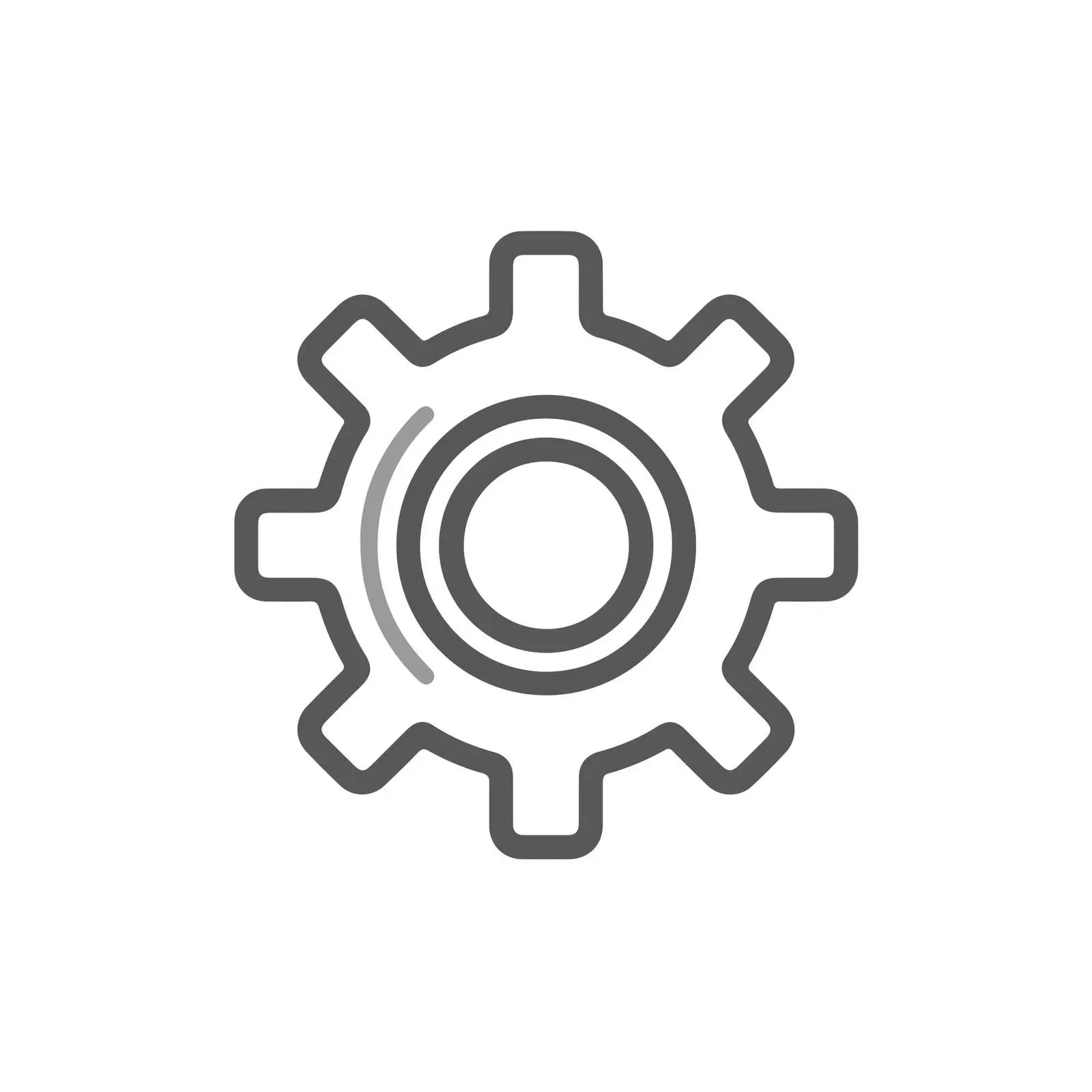 Minimalist Settings Gear Icon — free download from Dotvec