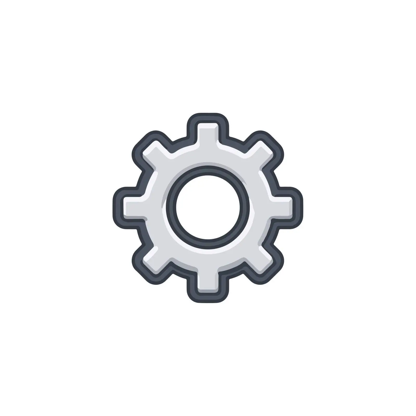 Minimalist Settings Gear Icon — free download from Dotvec