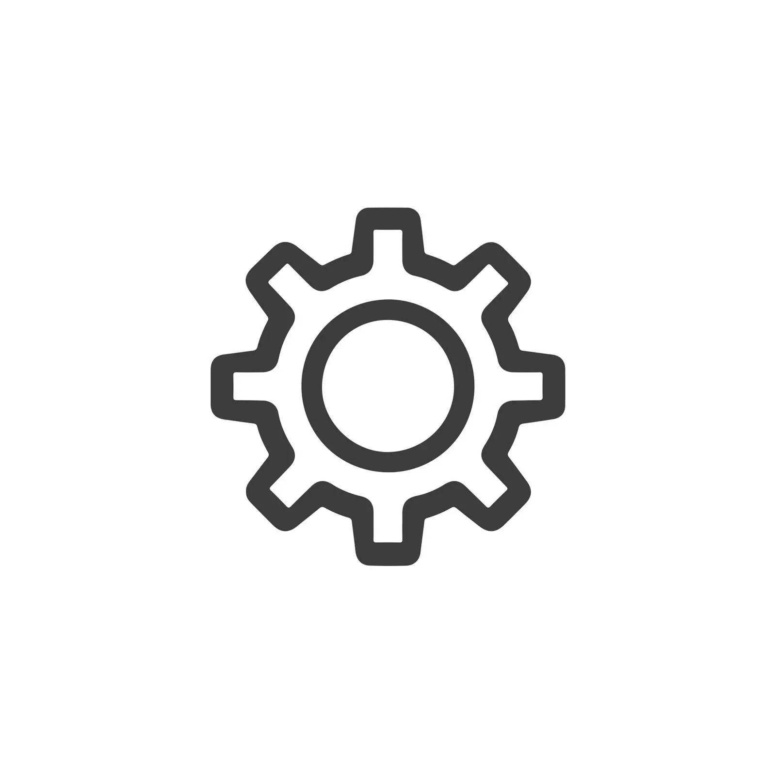 Settings Gear Minimalist Icon — free download from Dotvec