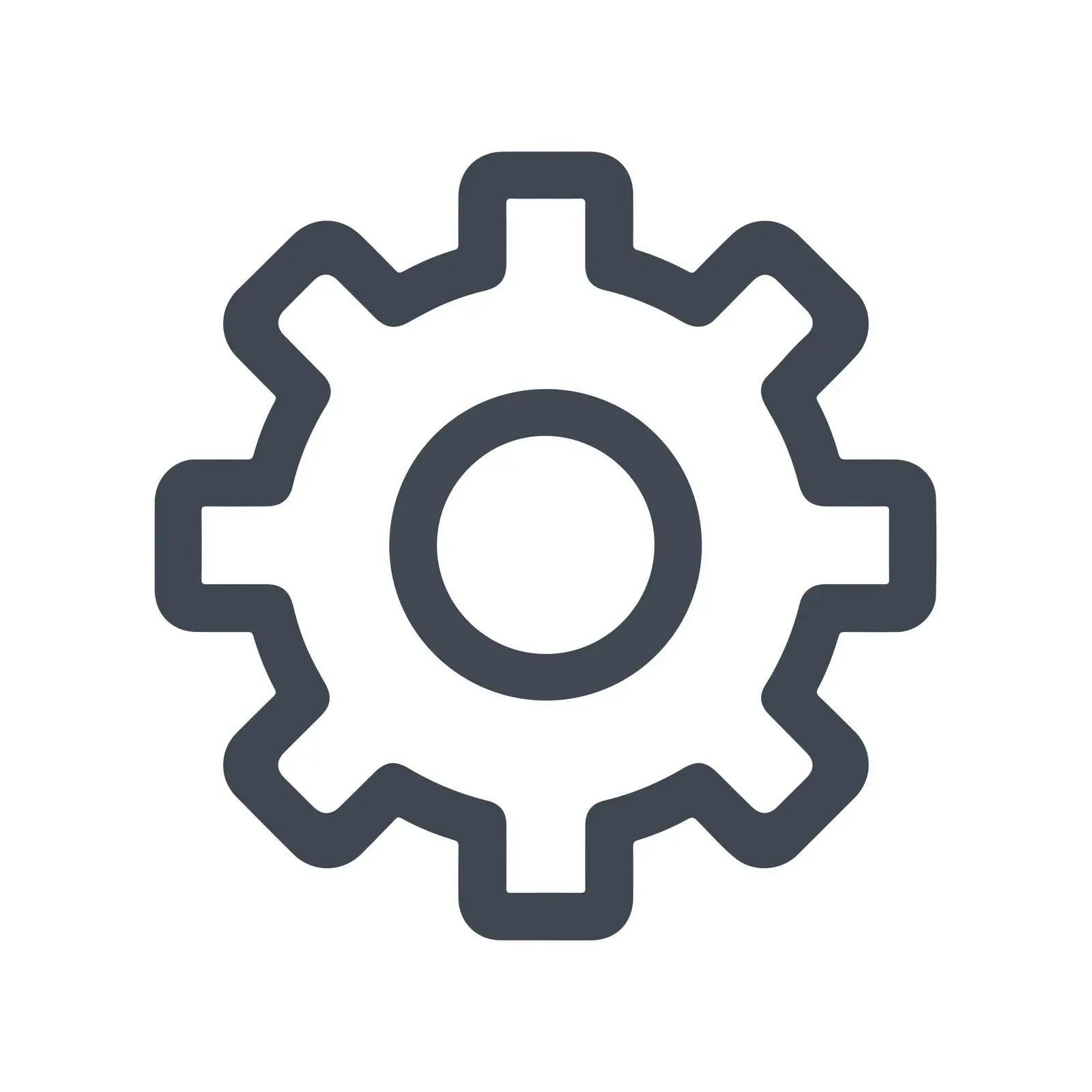 Minimalist Settings Gear Icon — free download from Dotvec