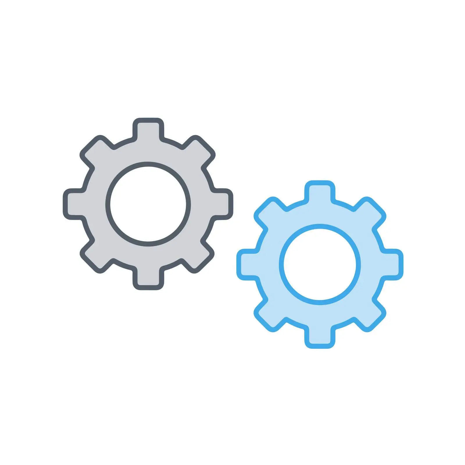 Settings Gear Monoline Icon — free download from Dotvec
