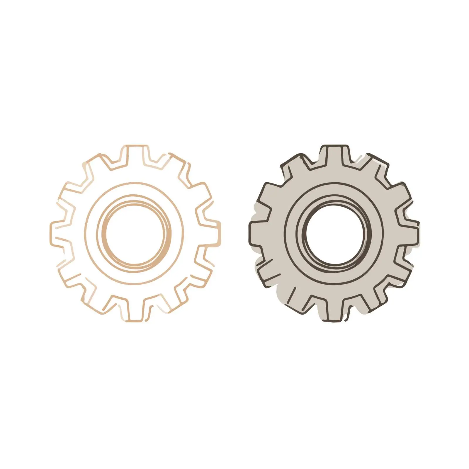 Outline Settings Gear Icon — free download from Dotvec