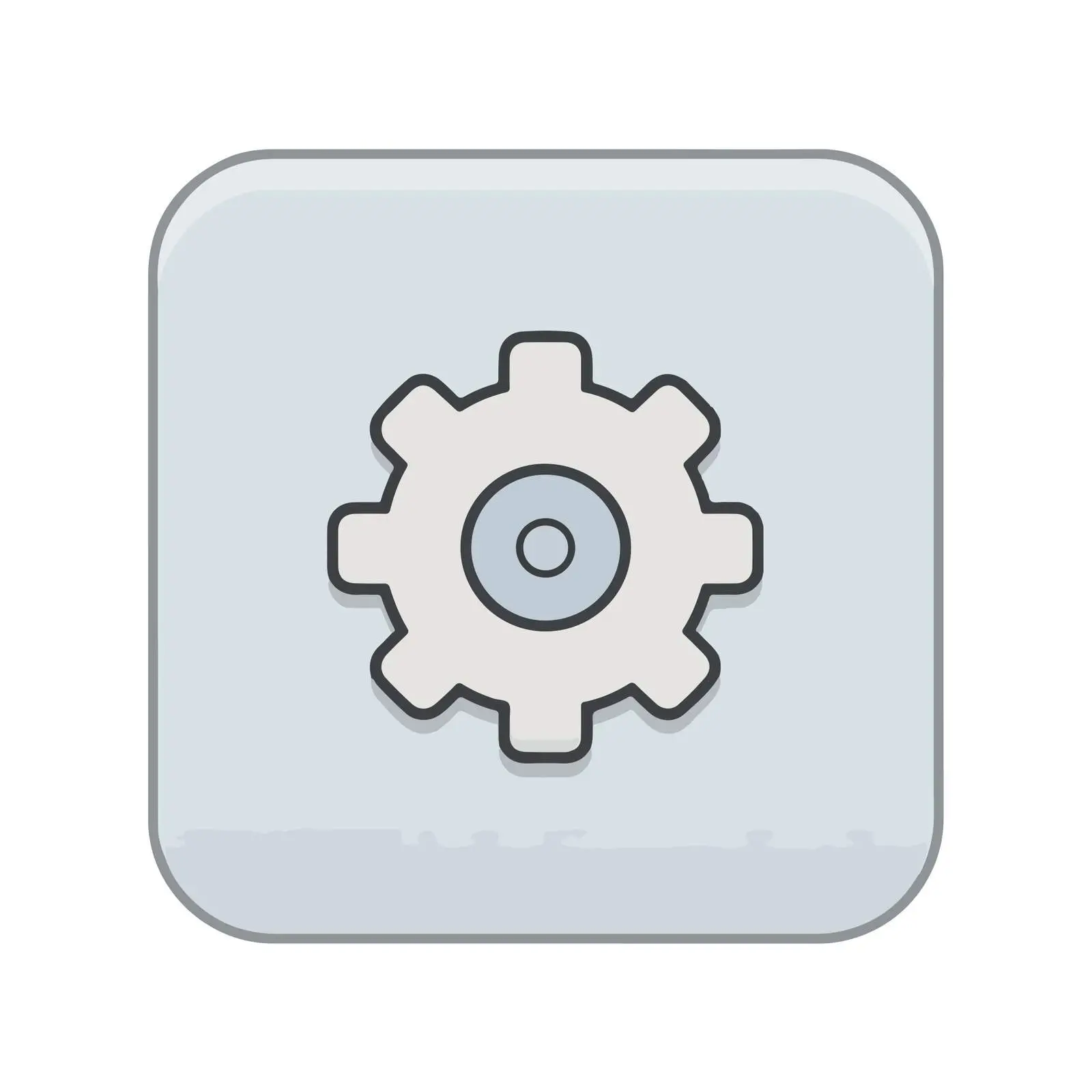 Settings Gear Monoline Icon — free download from Dotvec