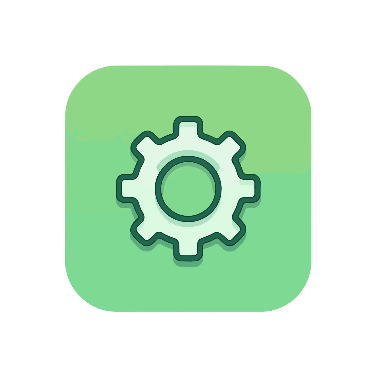 Settings Gear Monoline Icon — free download from Dotvec