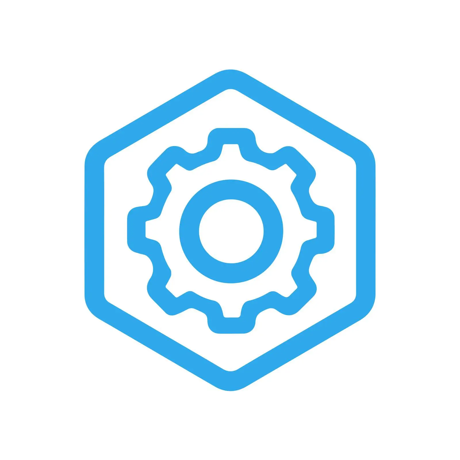 Simple Geometric Settings Gear Icon — free download from Dotvec