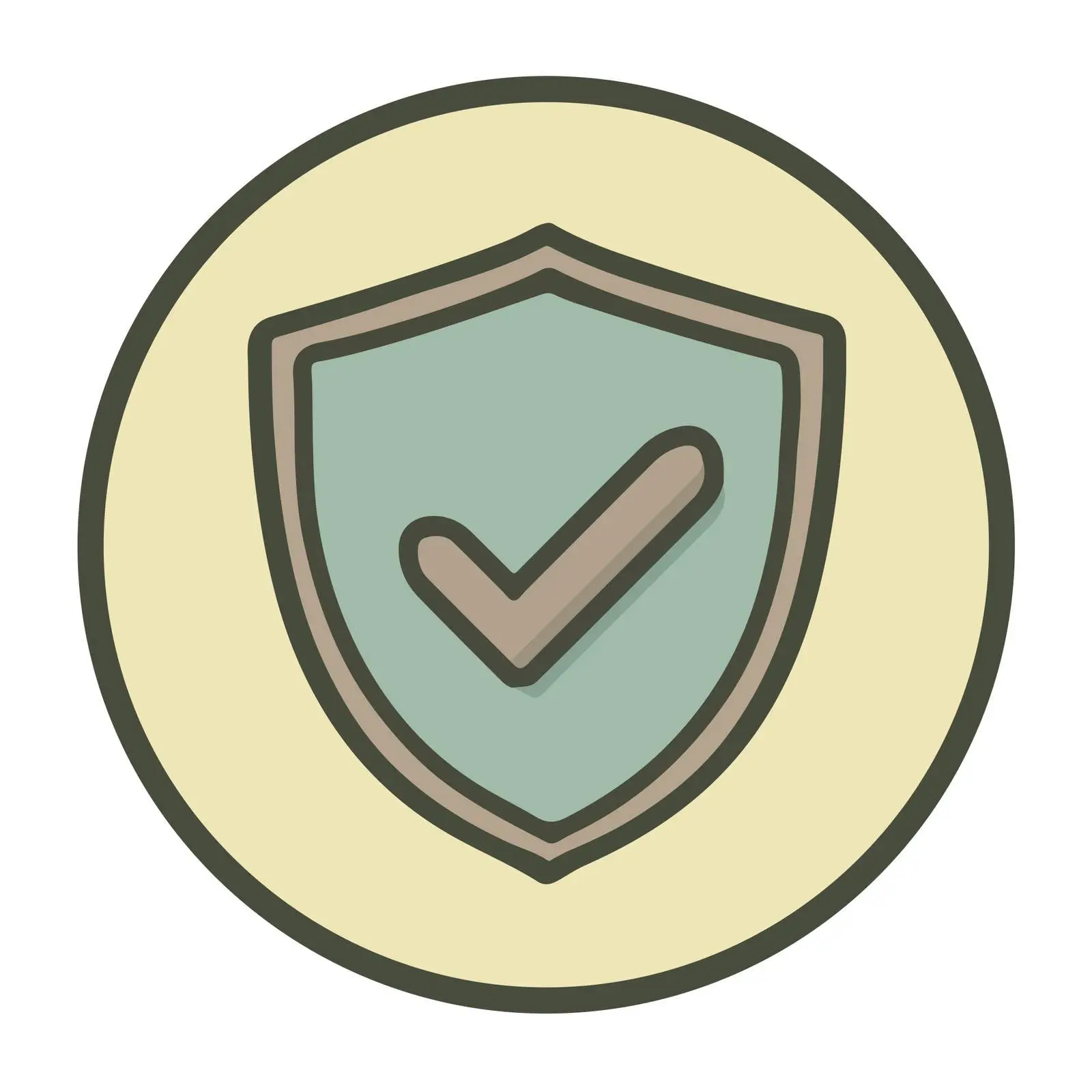 Outline shield check icon free images image from Dotvec
