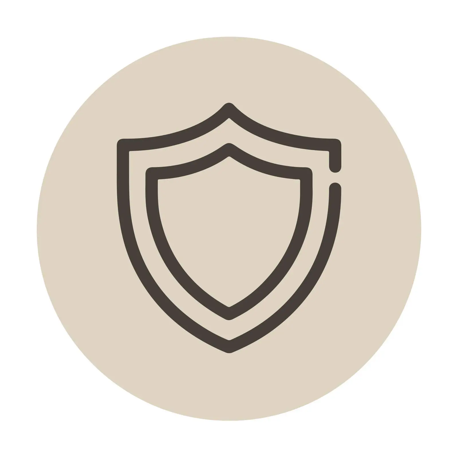 Outline Shield Icon Vector Mono-Color Design — free download from Dotvec