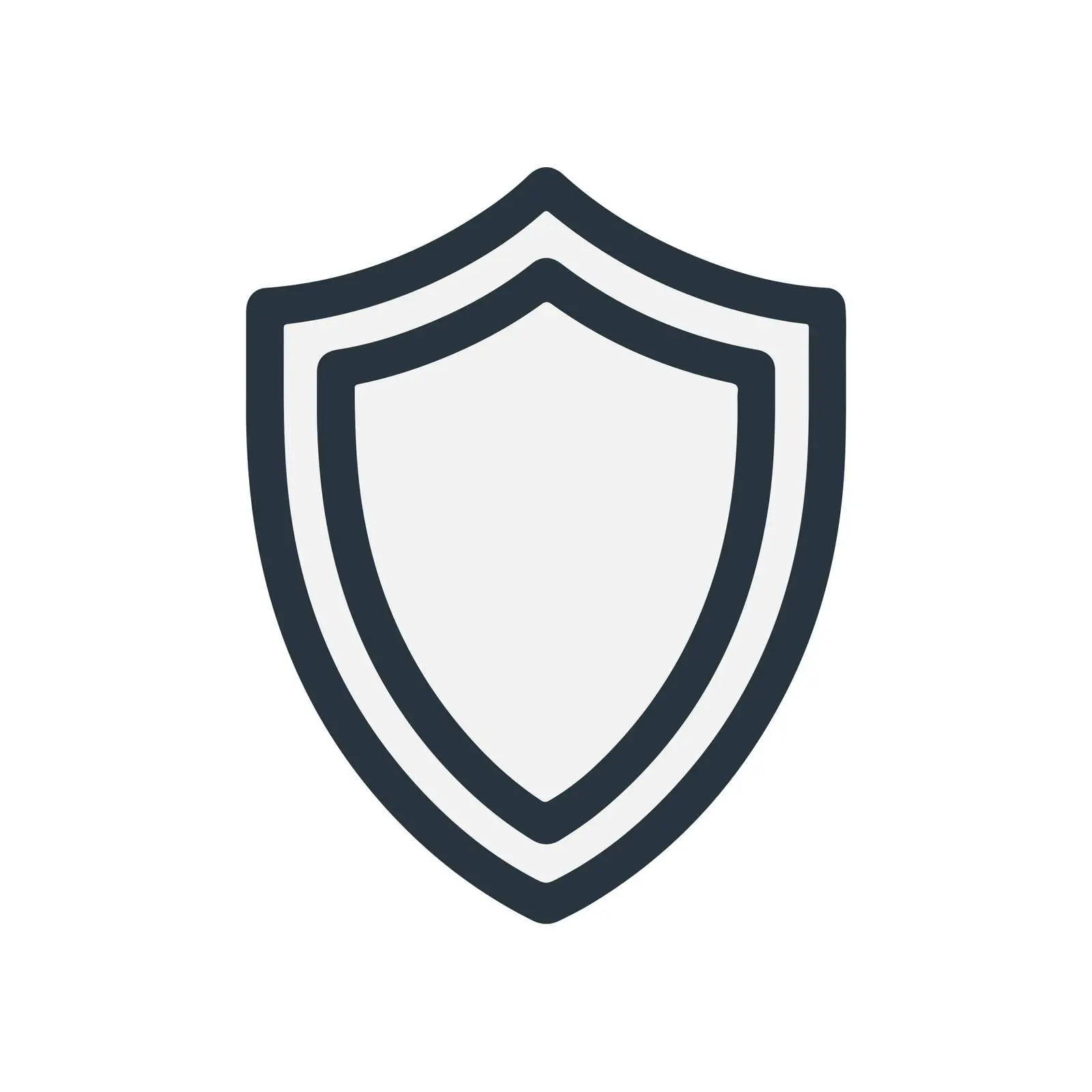 Minimalist Two-Color Shield Icon — free download from Dotvec
