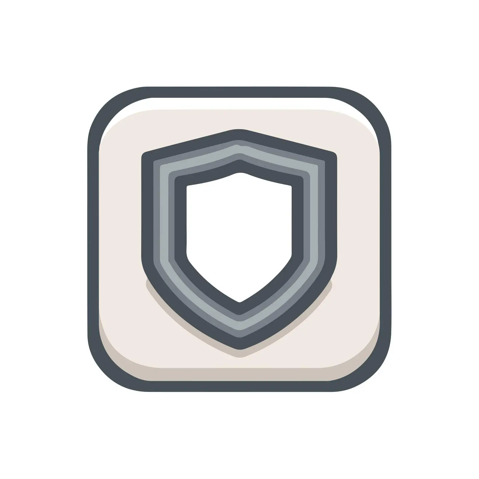 Simple Shield Outline Icon — free download from Dotvec