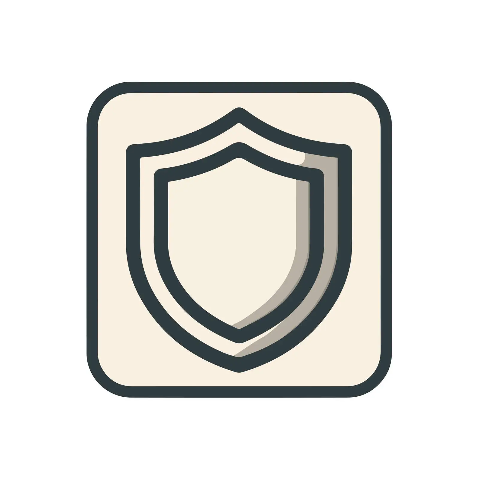 Simple Geometric Duotone Shield Icon — free download from Dotvec