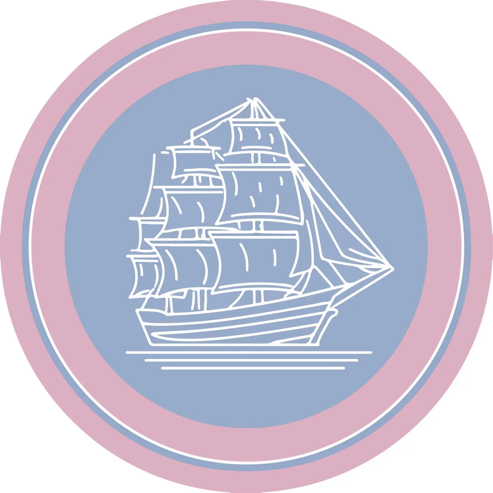 Outline Ship Icon in Flat Design — free download from Dotvec