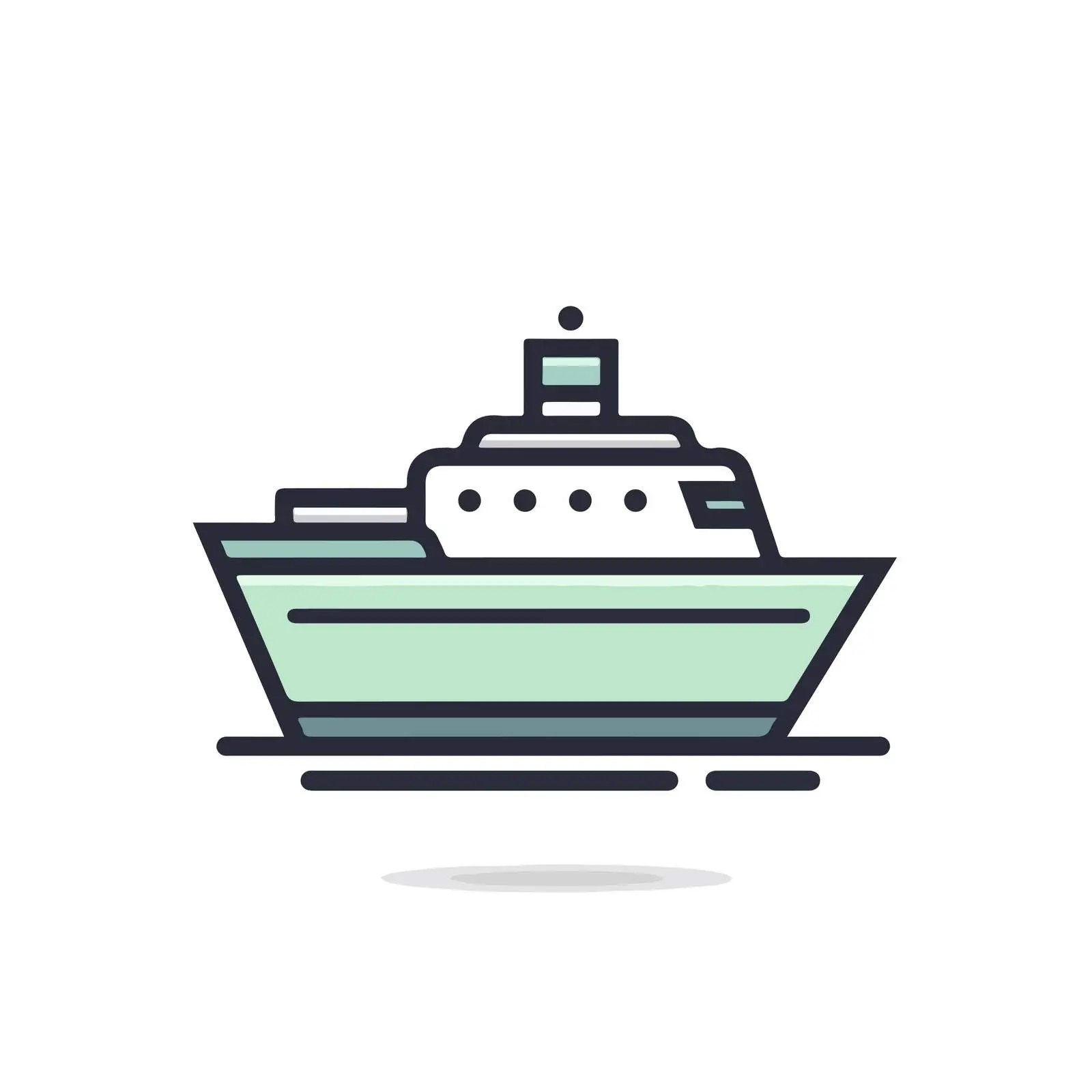 Two-Color Ship Icon Design — free download from Dotvec