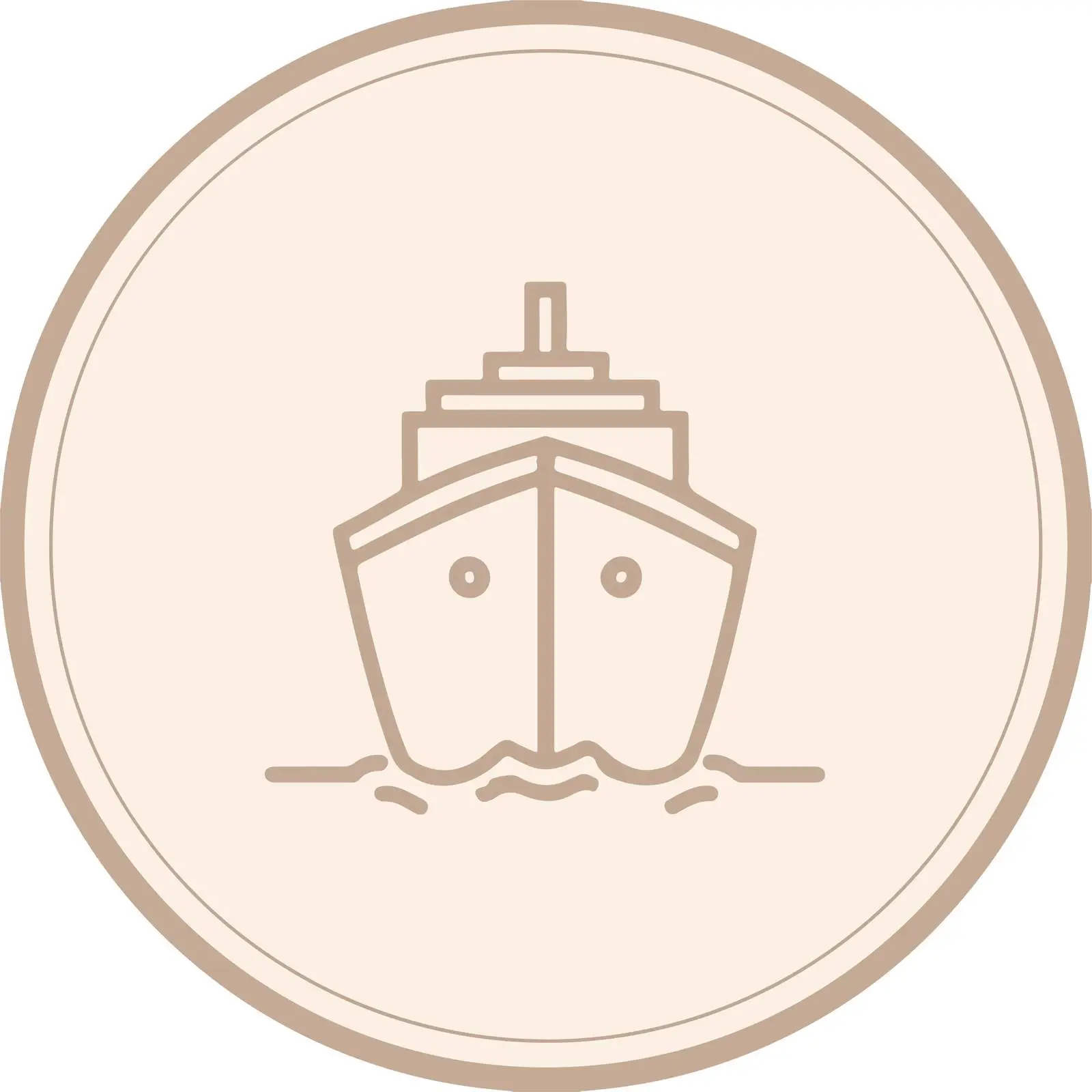 Minimalistic Outline Ship Icon — free download from Dotvec