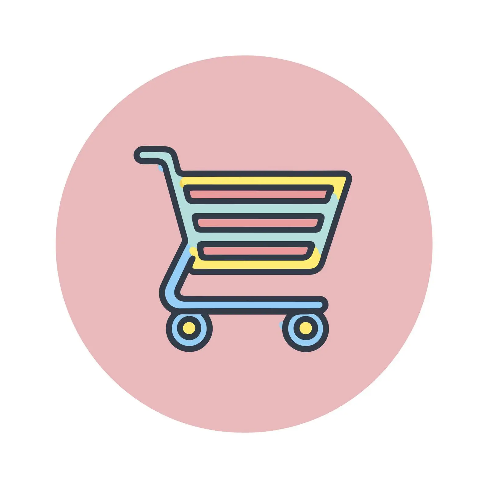 Minimalist Shopping Cart Icon — free download from Dotvec