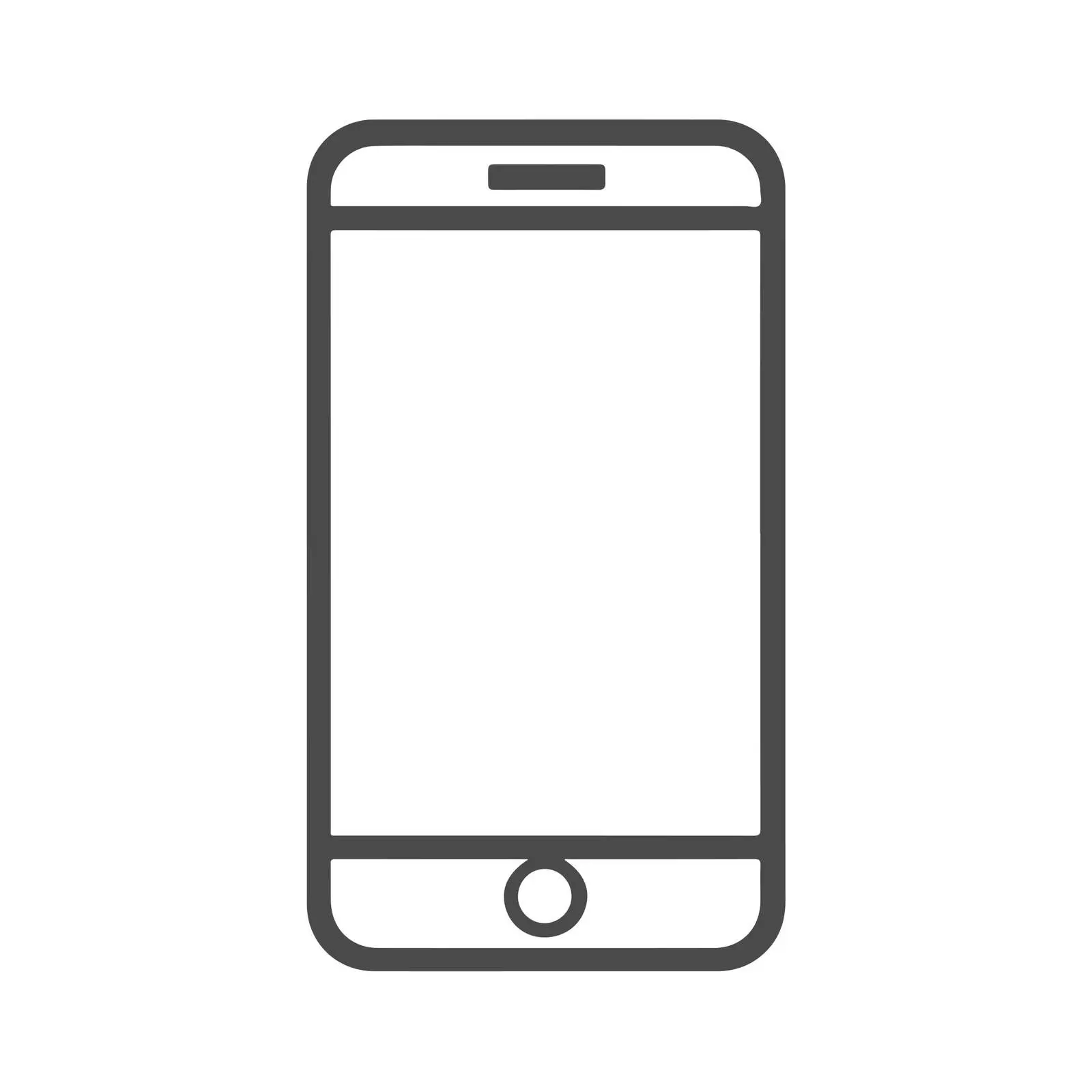 Outline Smartphone Icon — free download from Dotvec
