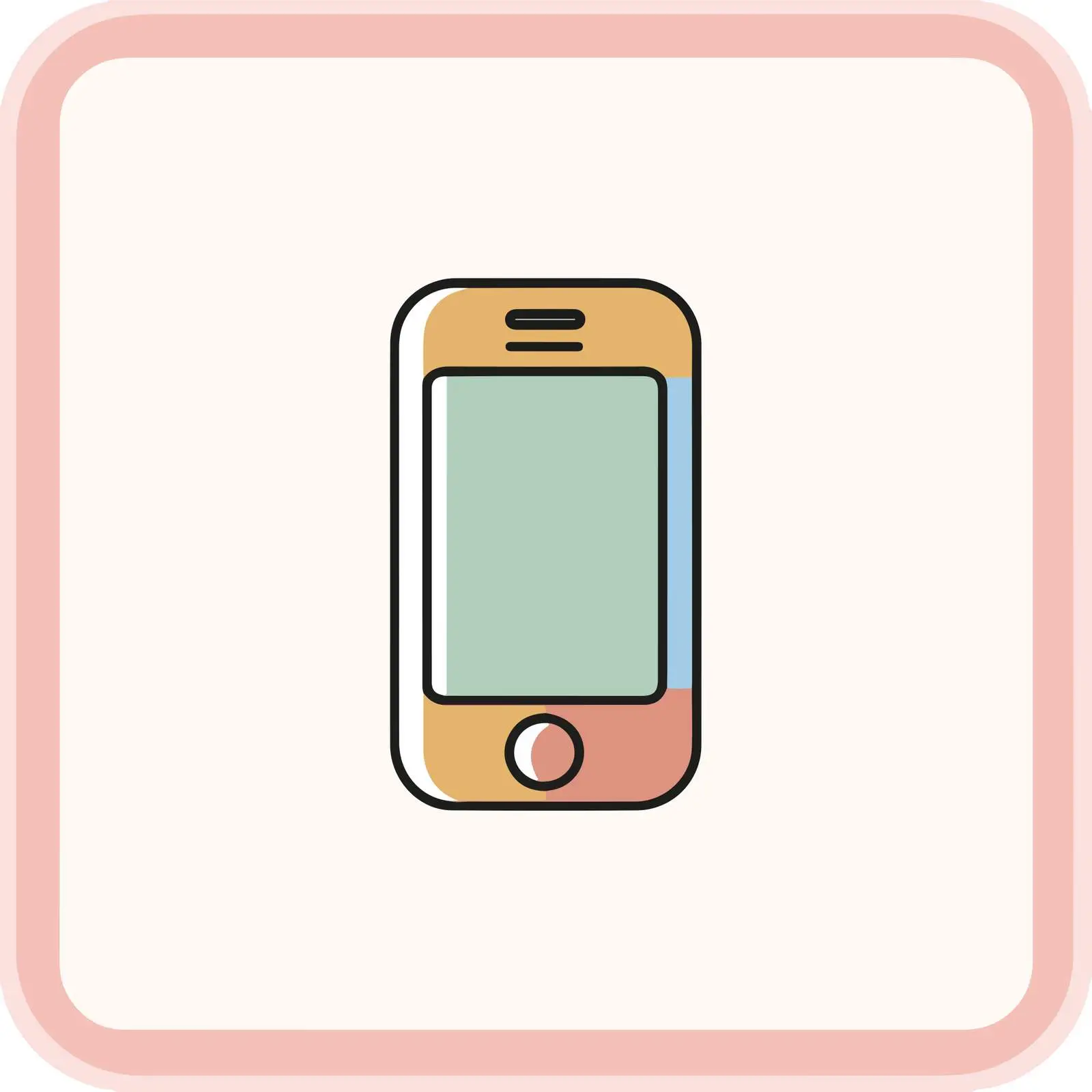 Geometric Smartphone Icon — free download from Dotvec