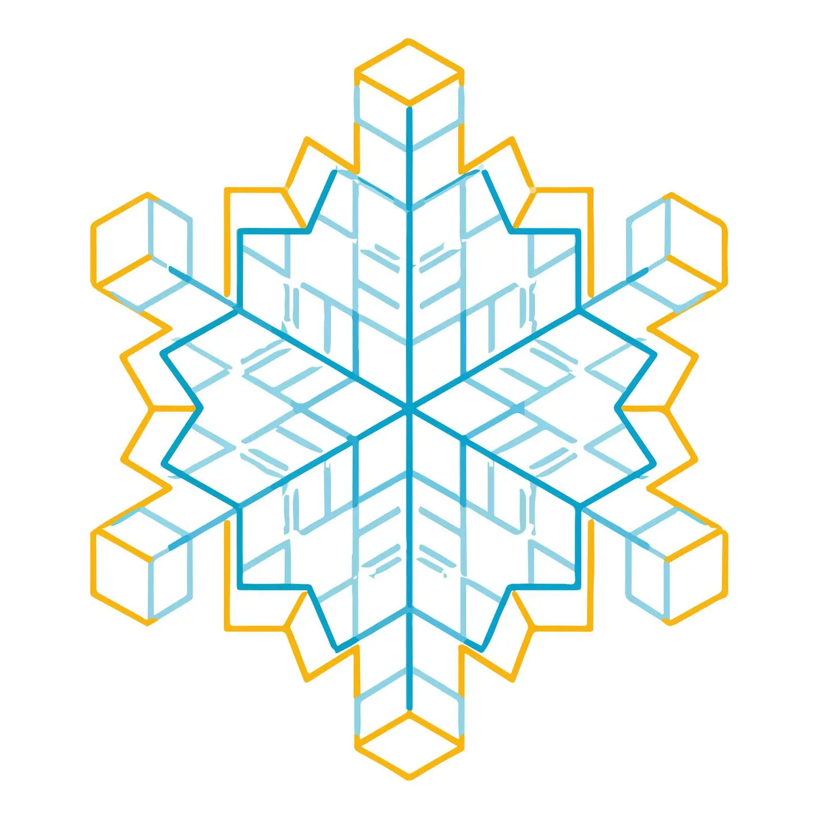 Snowflake Geometric Icon — free download from Dotvec