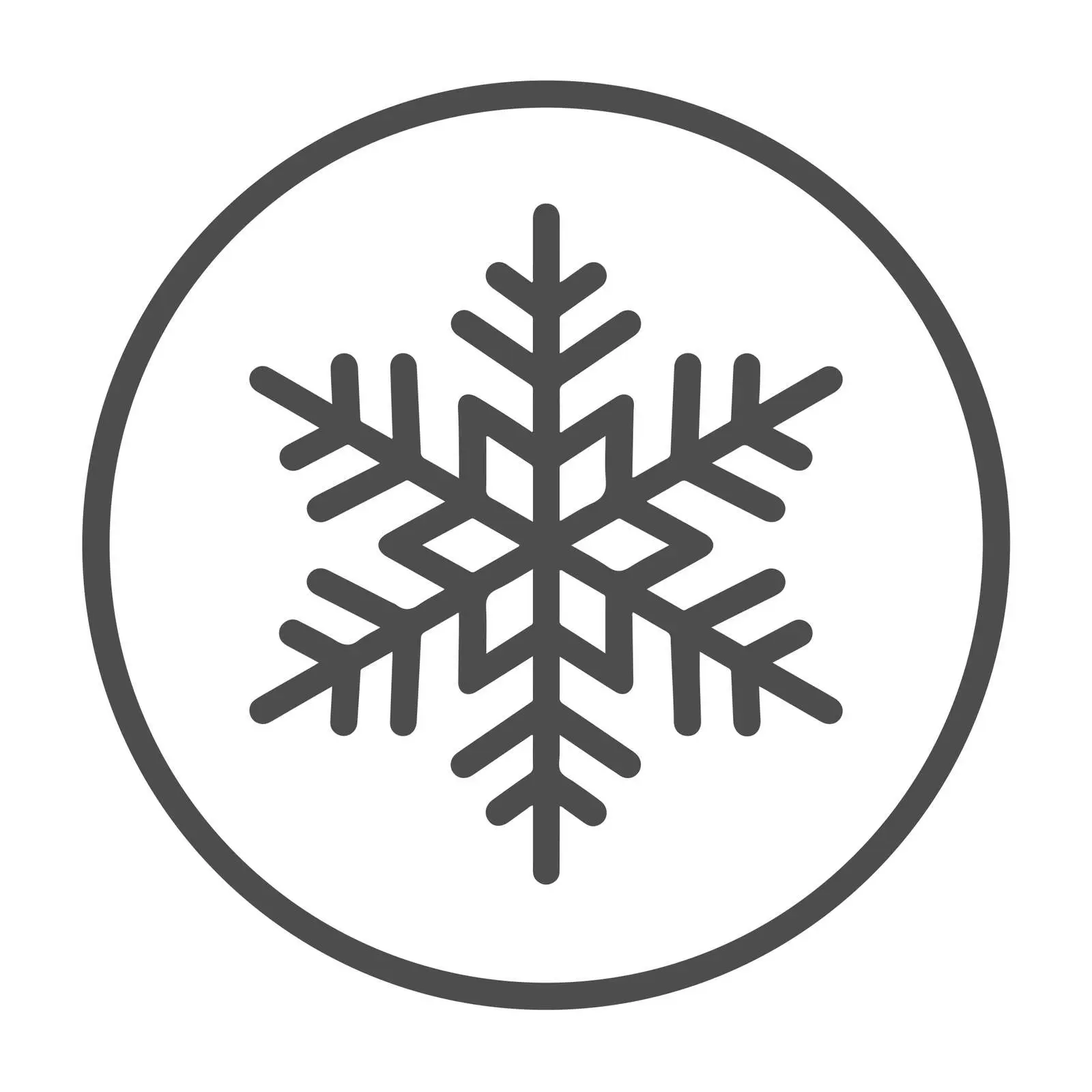 Snowflake Outline Icon — free download from Dotvec