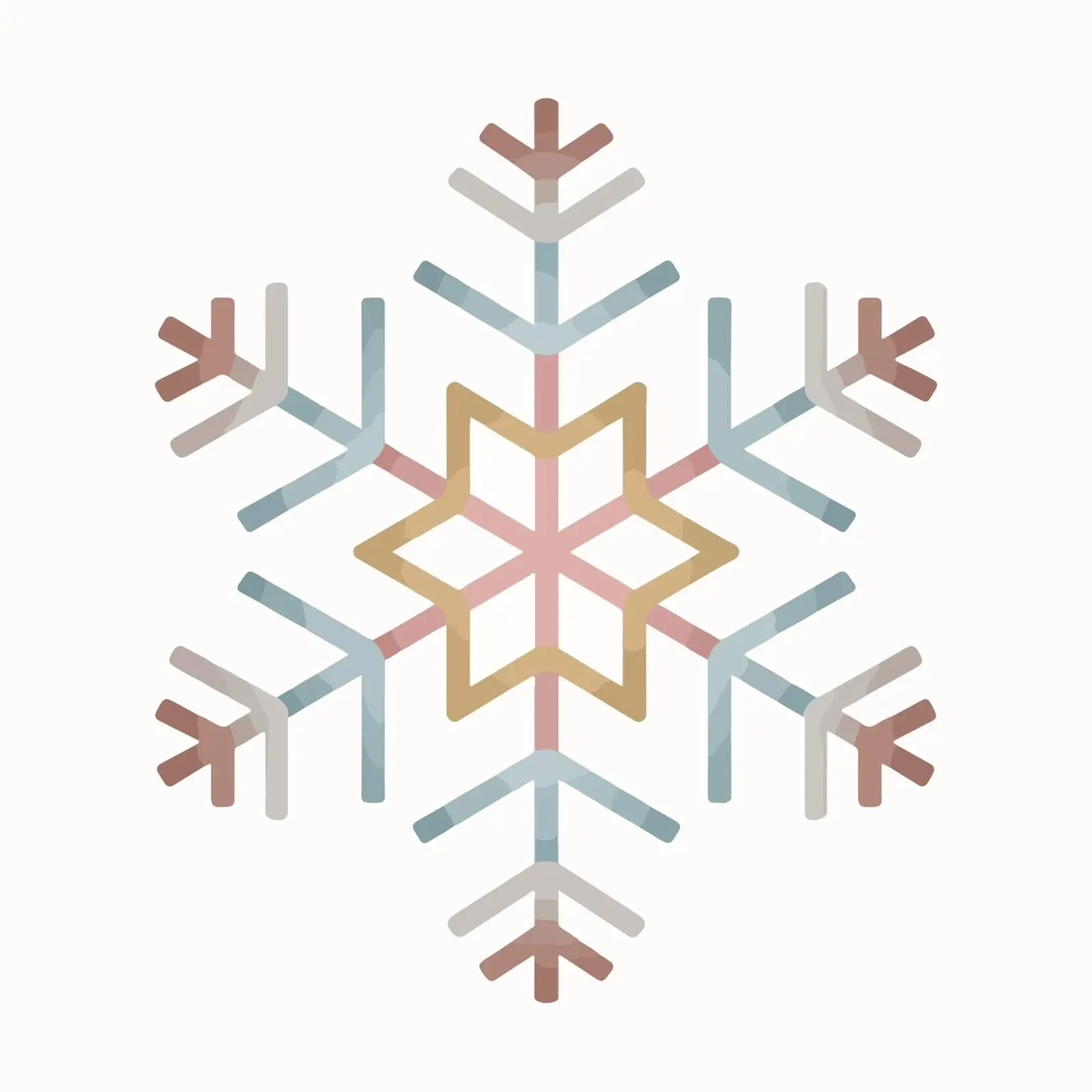 Minimal Snowflake Icon Design — free download from Dotvec