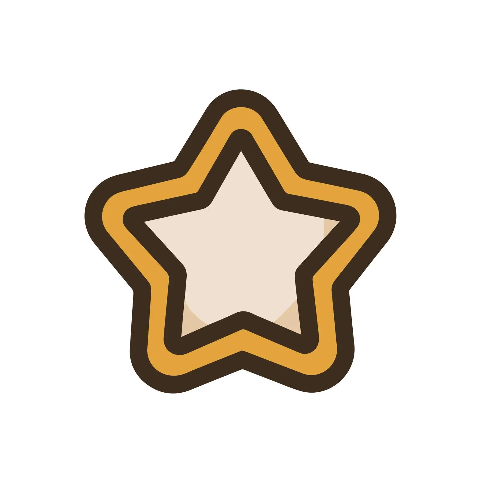 Star Icon Outline Solid Flat Glyph — free download from Dotvec