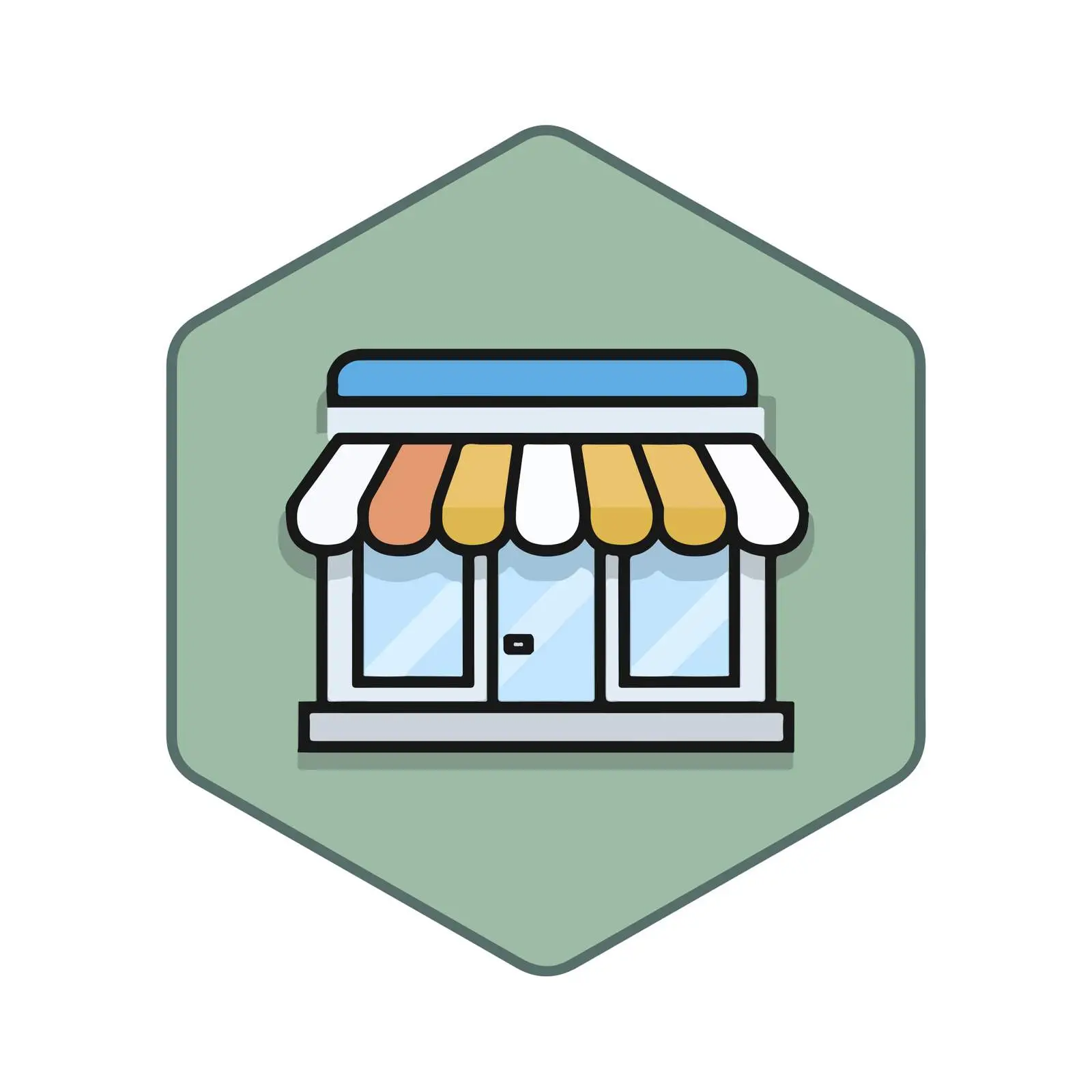 Storefront Outline Icon — free download from Dotvec