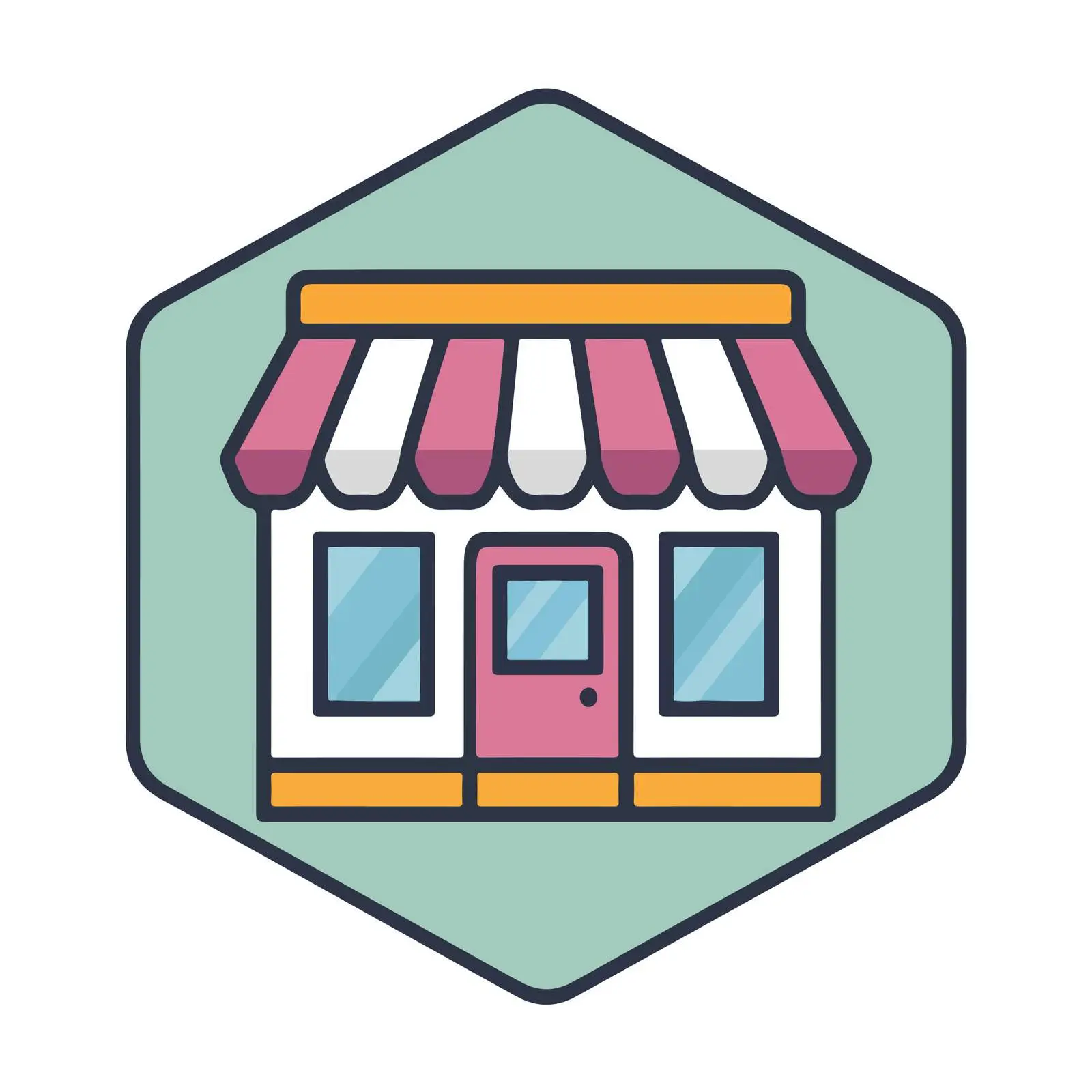Outline Storefront Icon Design — free download from Dotvec