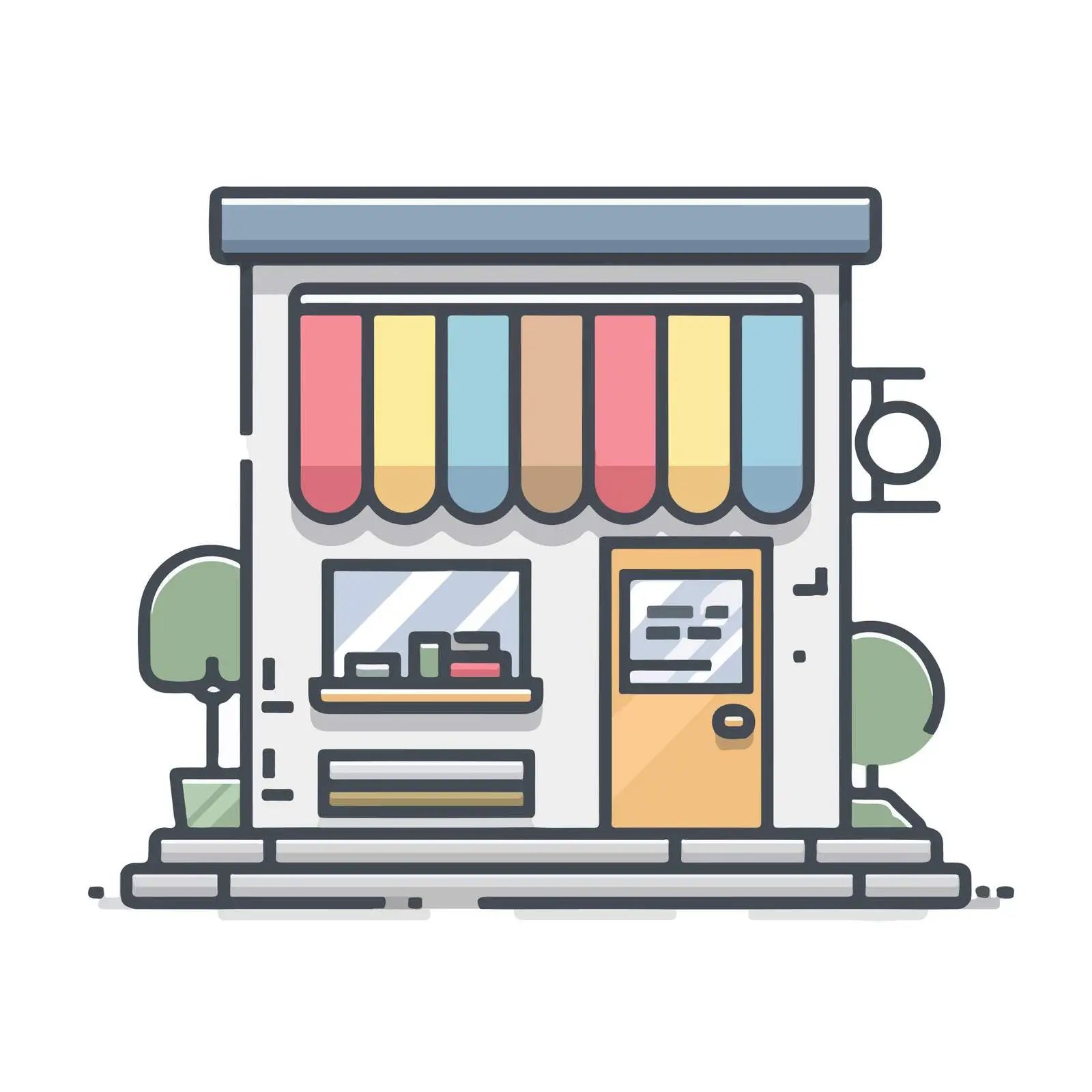 Monoline Storefront Icon — free download from Dotvec
