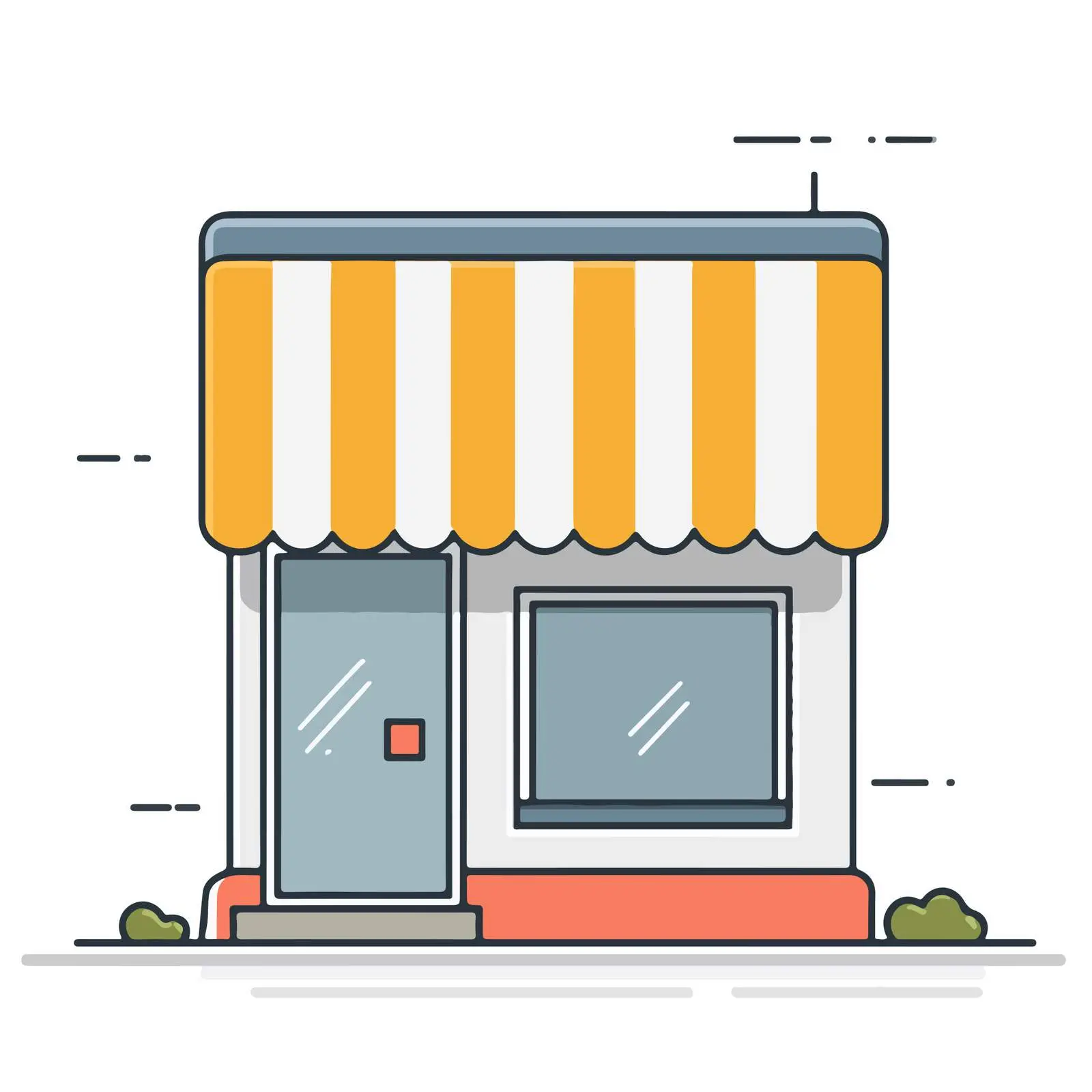 Monoline Storefront Icon Design — free download from Dotvec