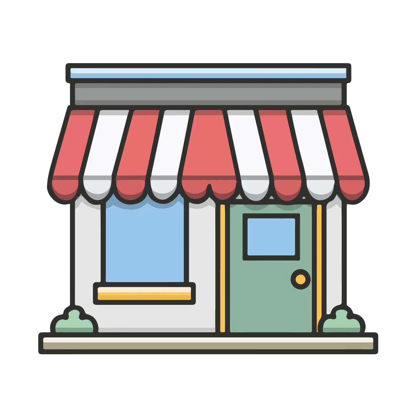 Monoline Storefront Icon — free download from Dotvec