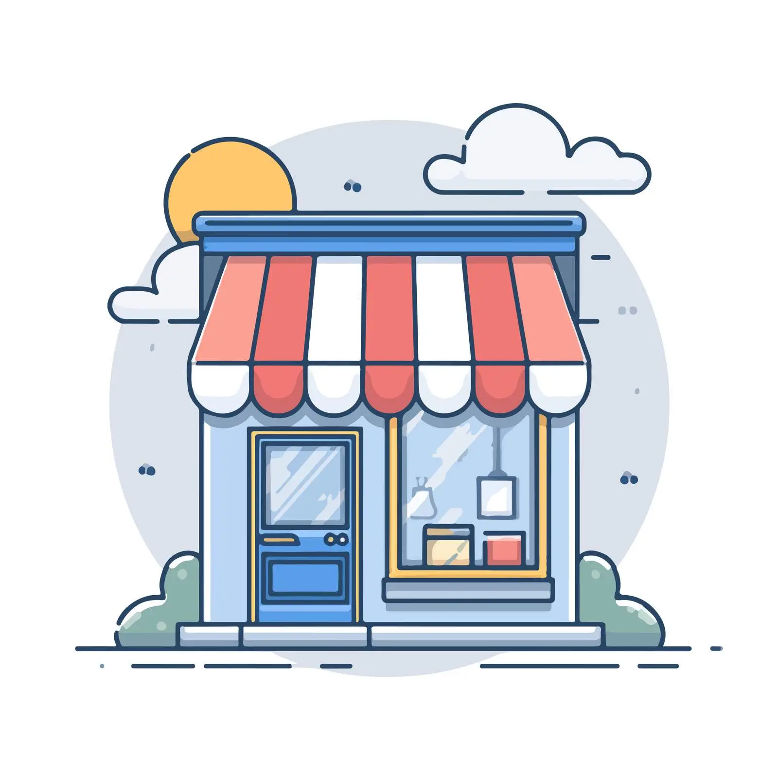 Outline Storefront Icon — free download from Dotvec