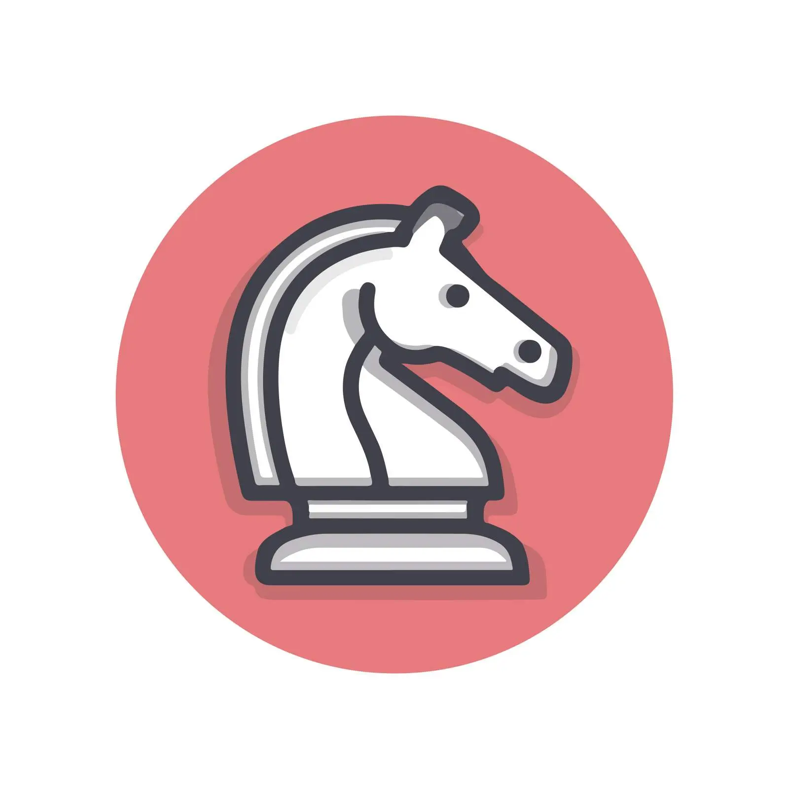Chess Knight Strategy Icon — free download from Dotvec