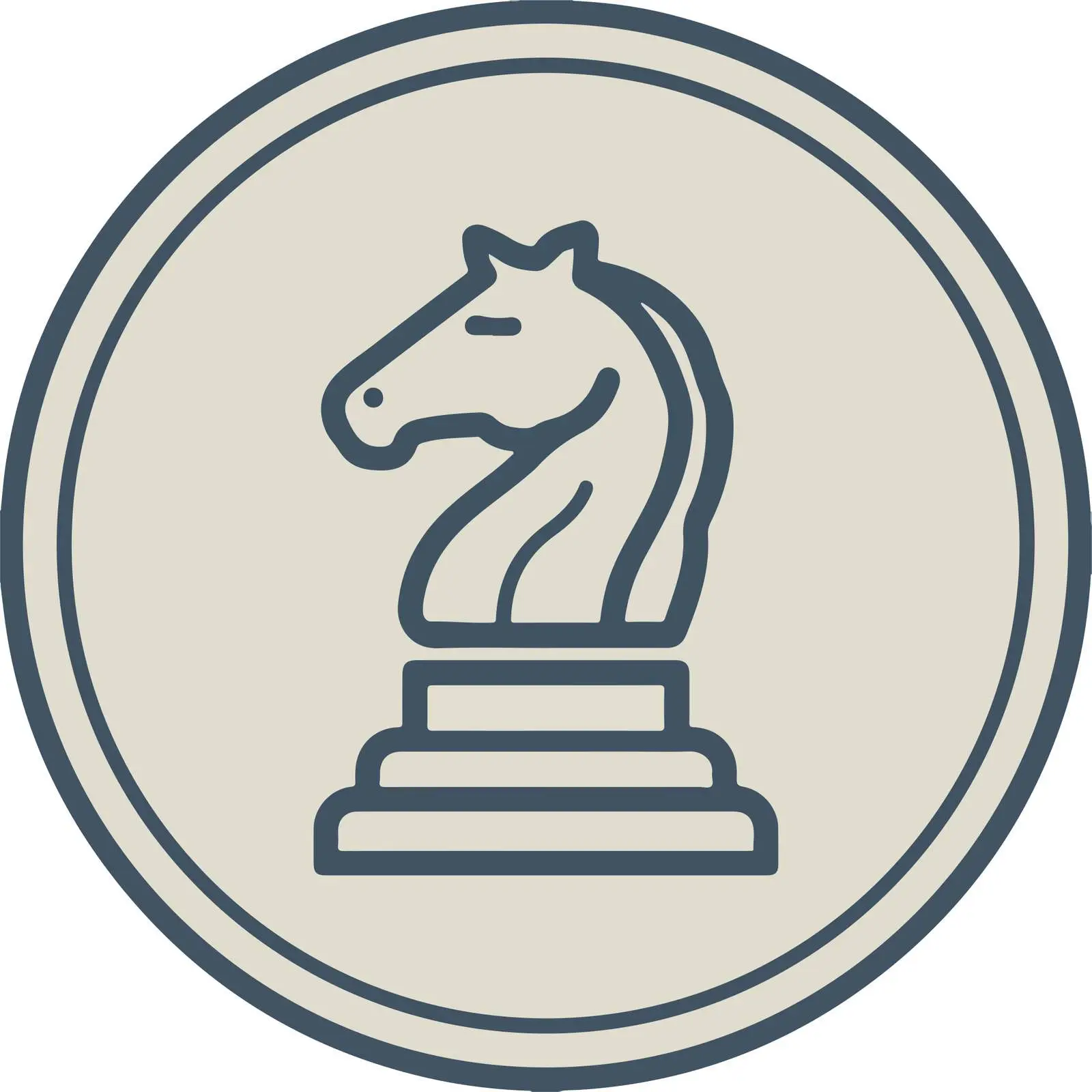 Chess Knight Strategy Icon — free download from Dotvec