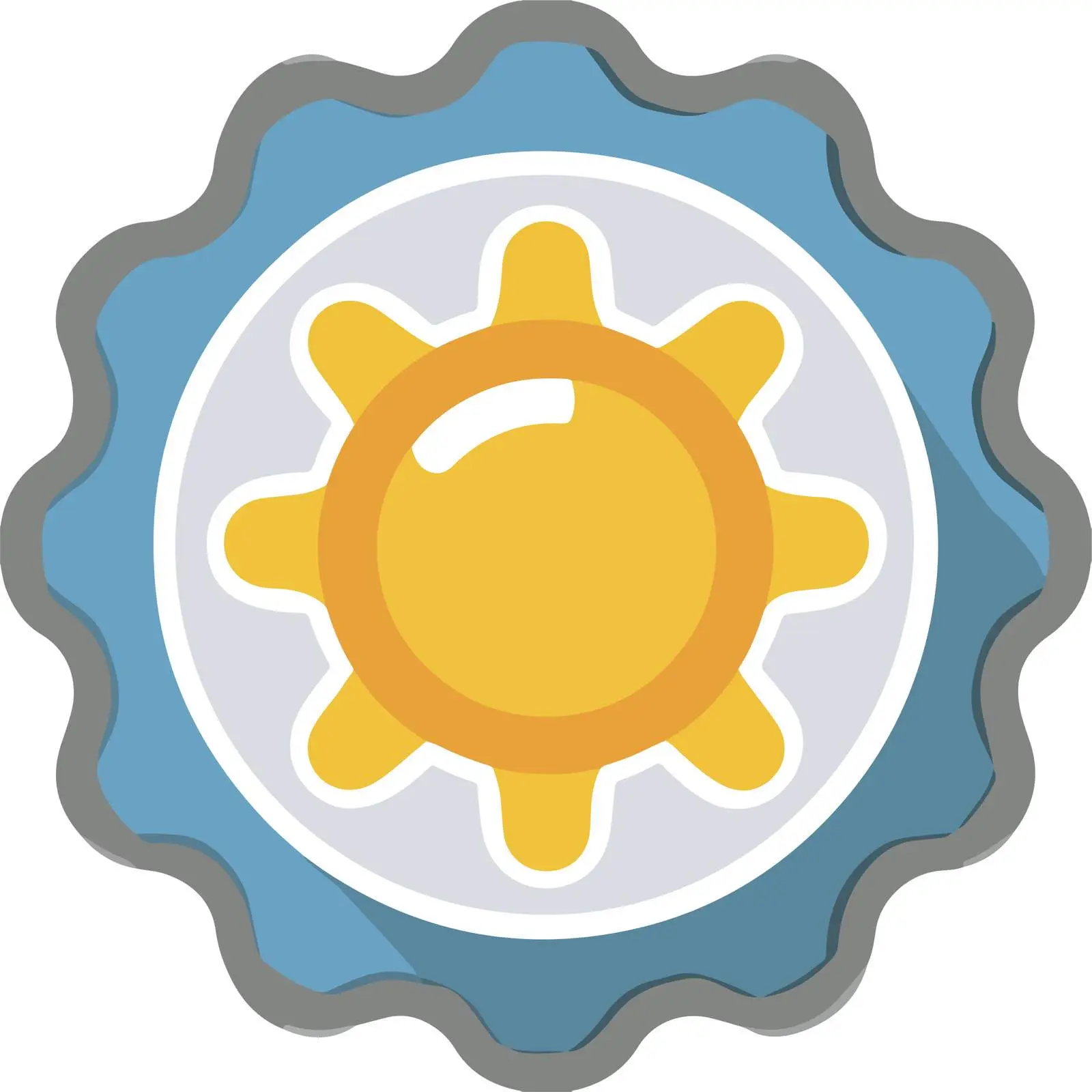 Sun Outline Icon for UI Design — free download from Dotvec