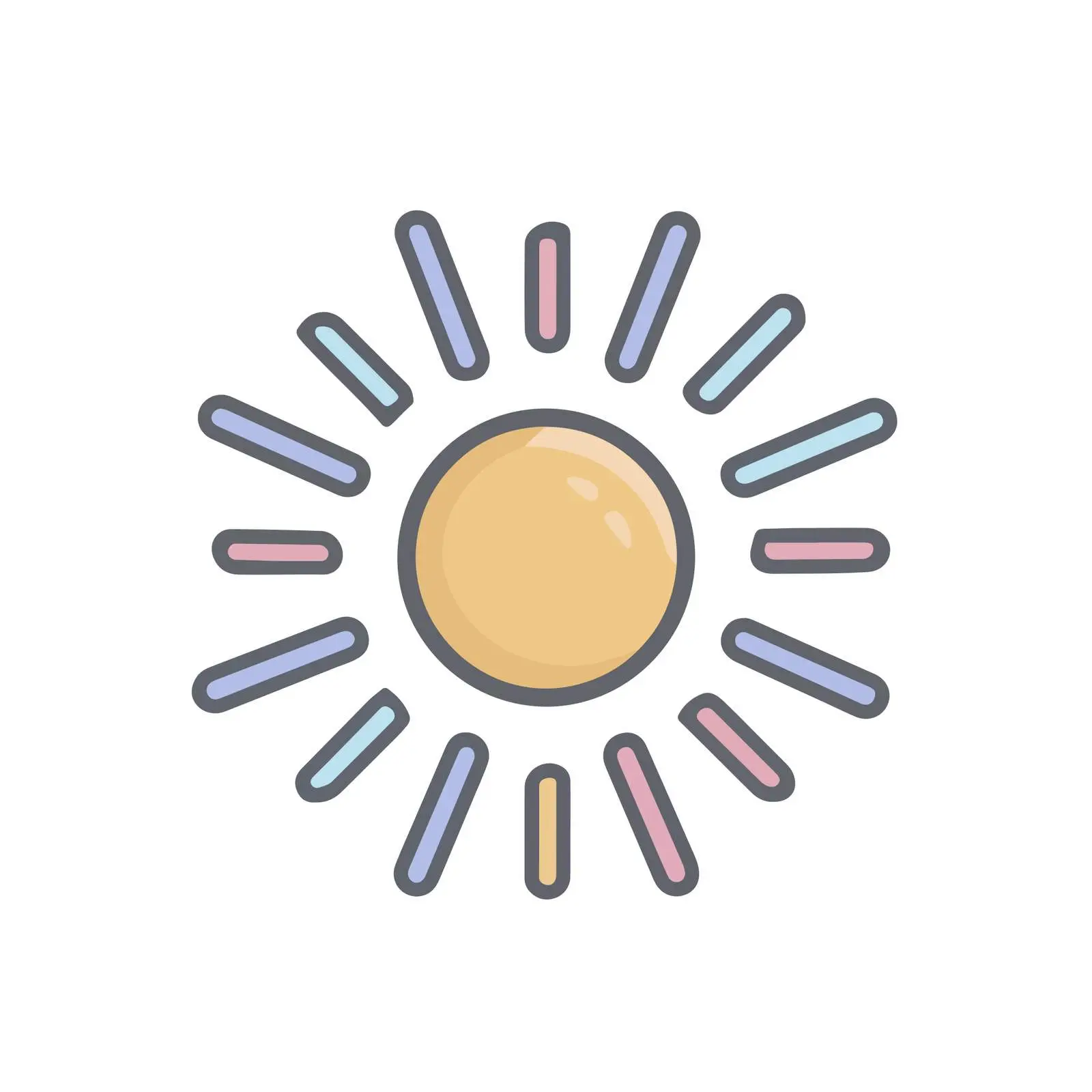 Minimalist Sun Icon — free download from Dotvec