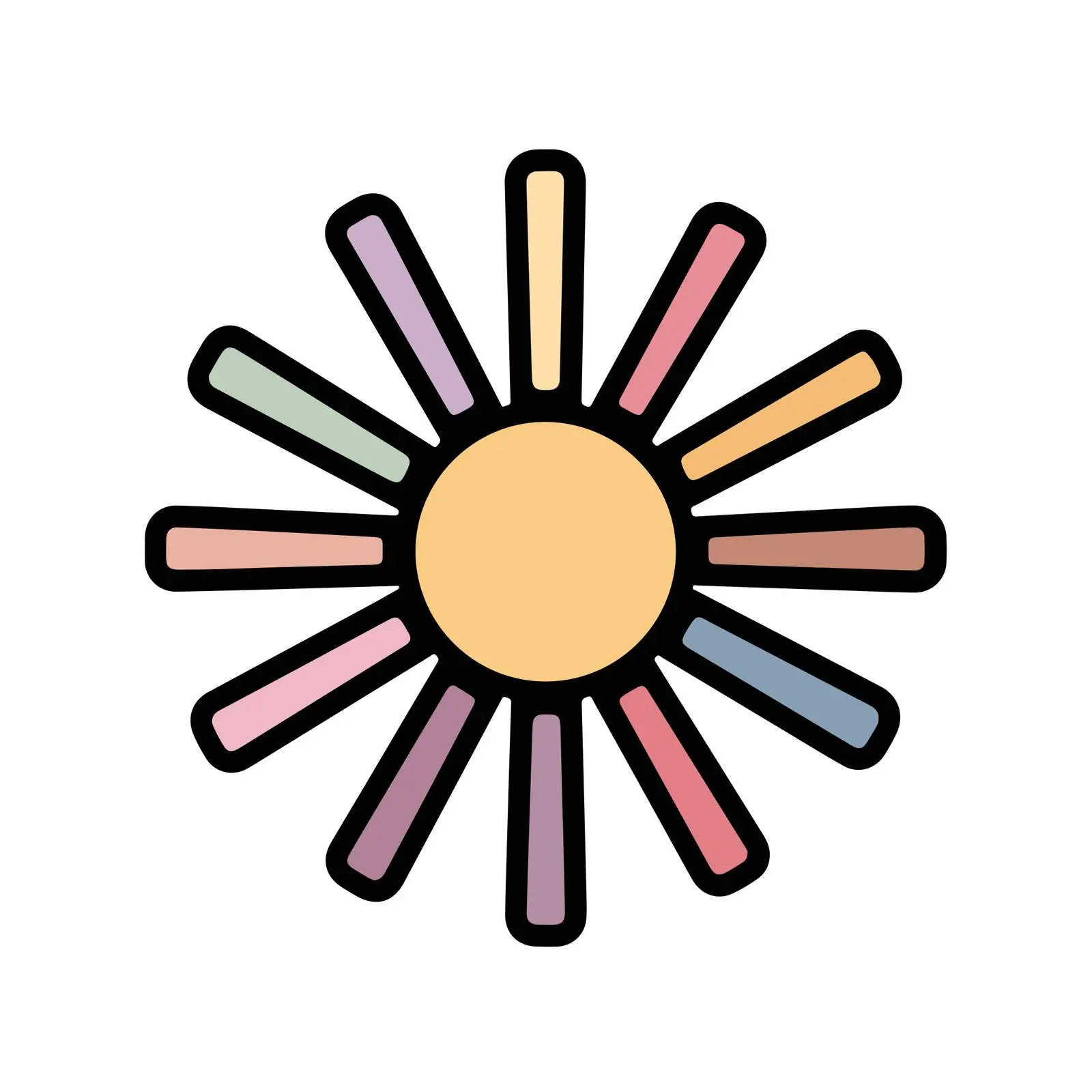 Geometric Sun Icon — free download from Dotvec