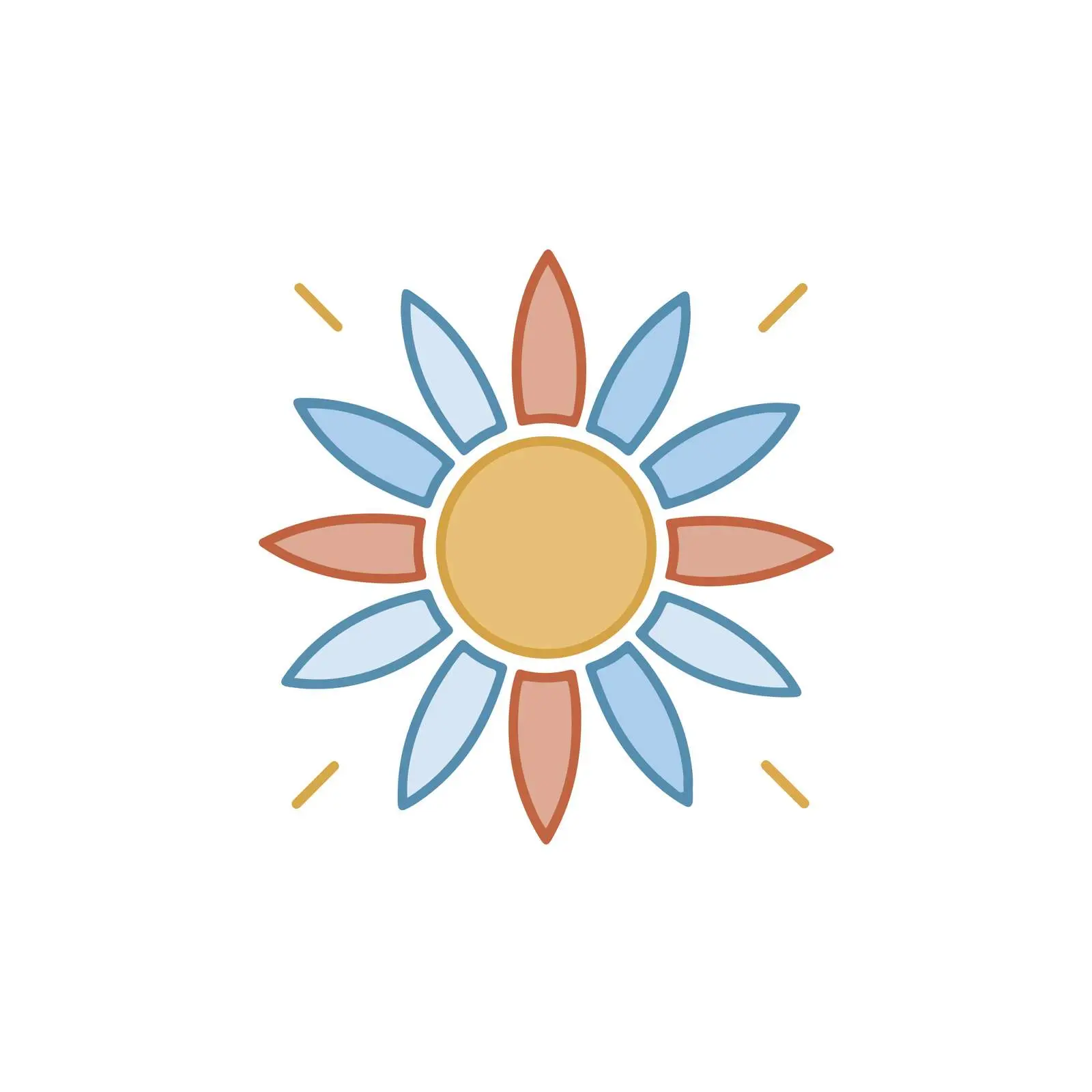 Minimal Sun Icon Design — free download from Dotvec