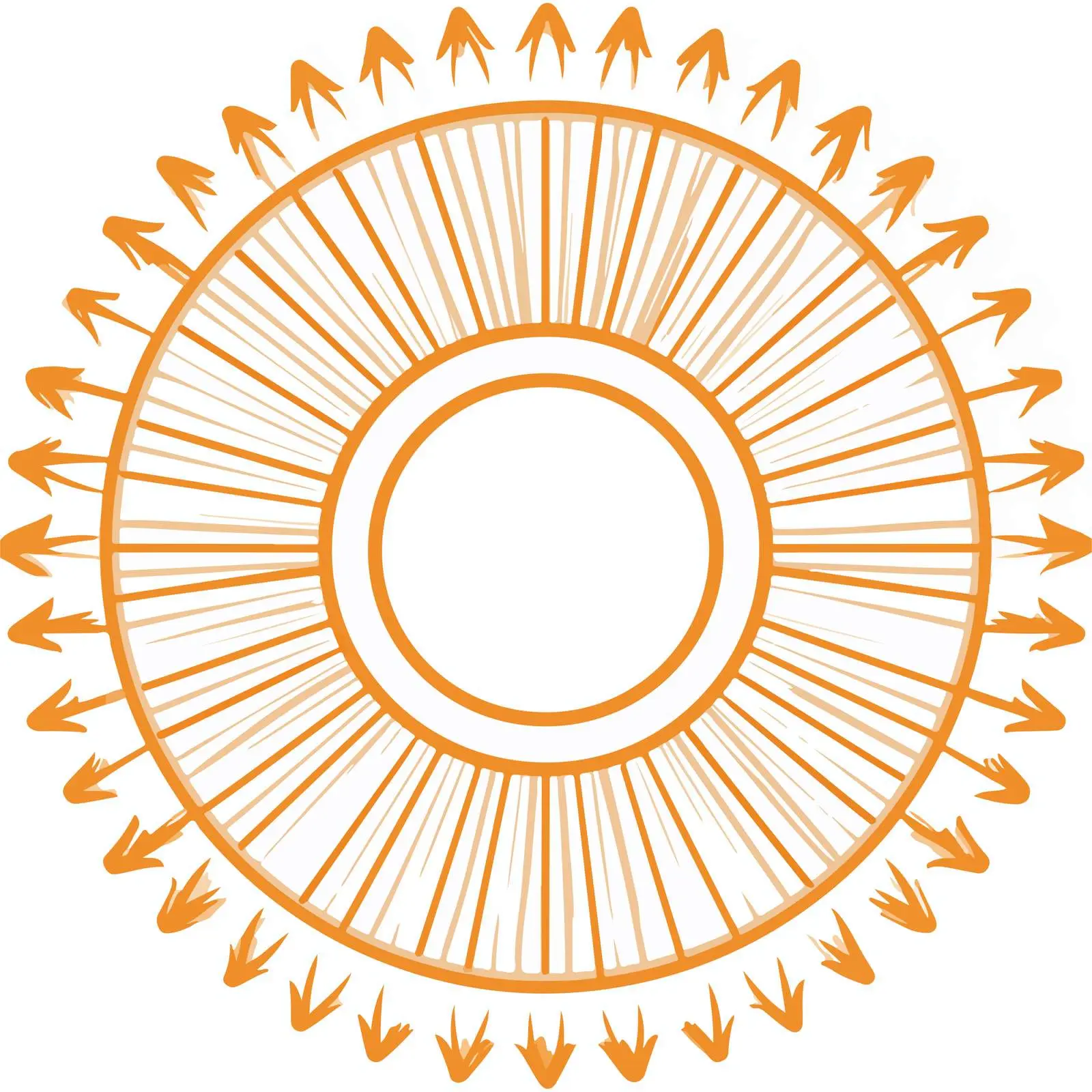 Simple Geometric Sun Icon — free download from Dotvec