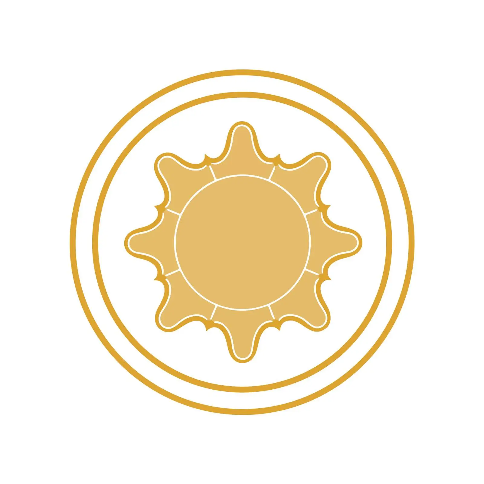 Simple Geometric Sun Icon — free download from Dotvec
