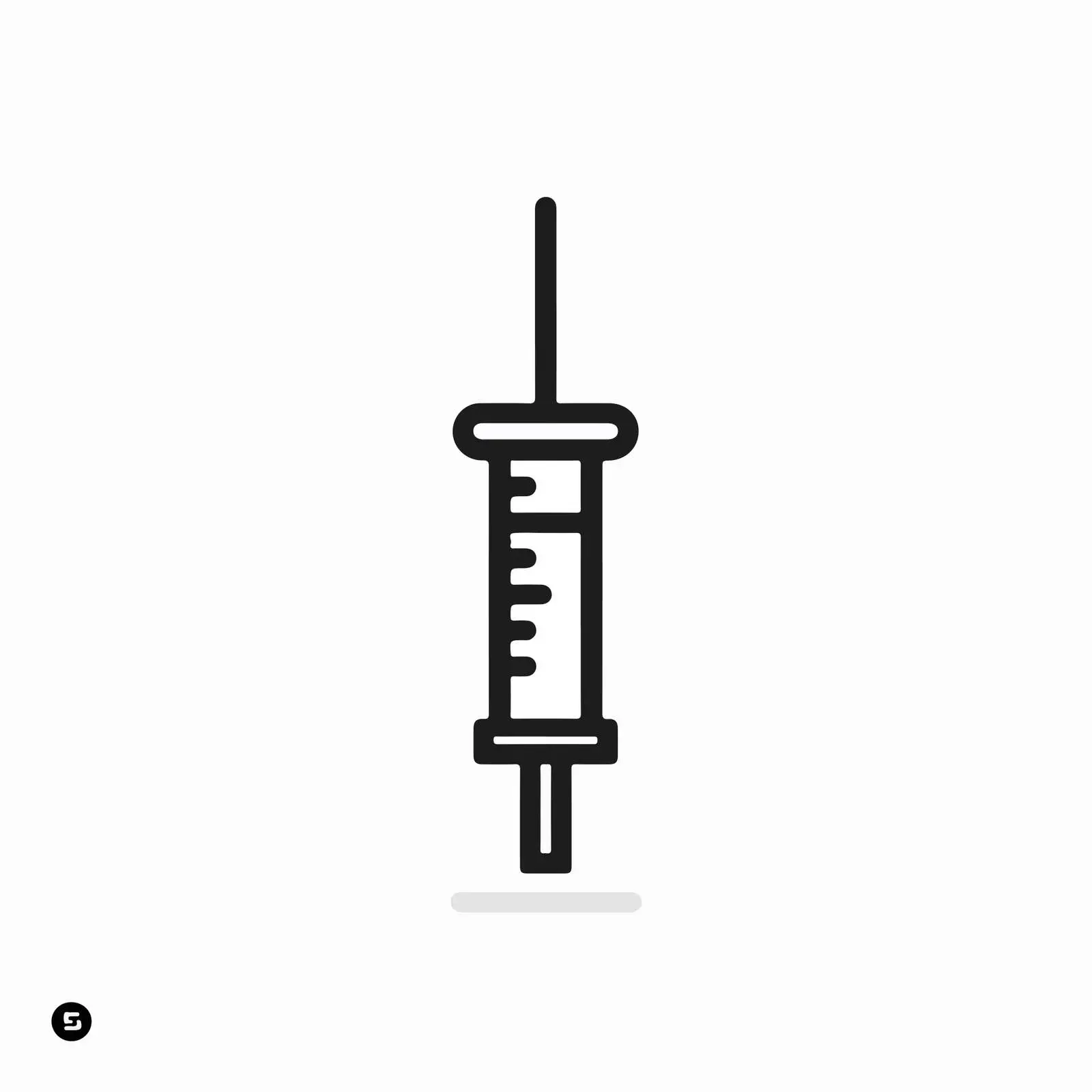 Minimal Syringe Icon — free download from Dotvec