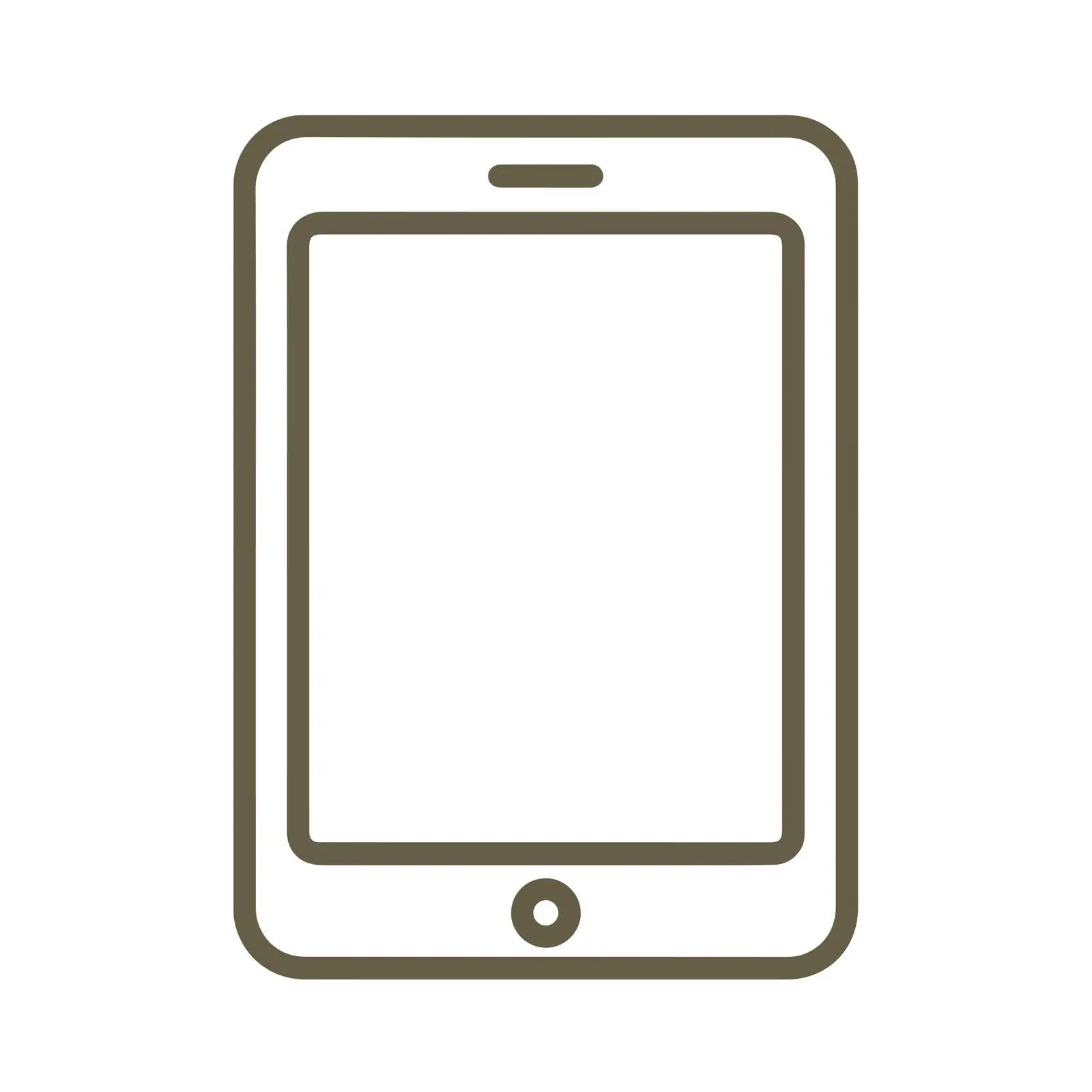 Tablet Outline Icon — free download from Dotvec