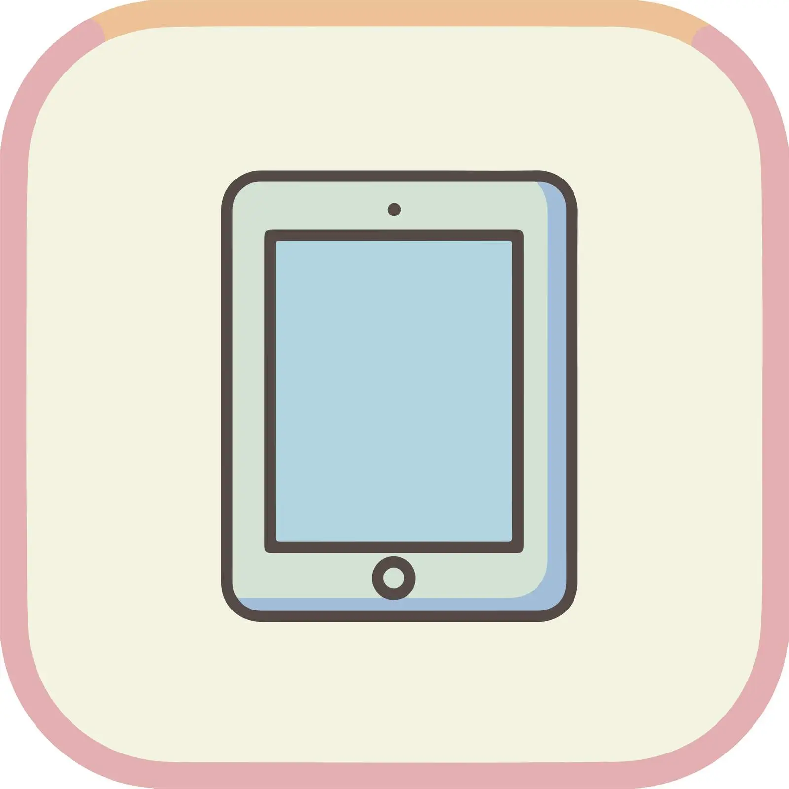 Simple Geometric Tablet Icon — free download from Dotvec