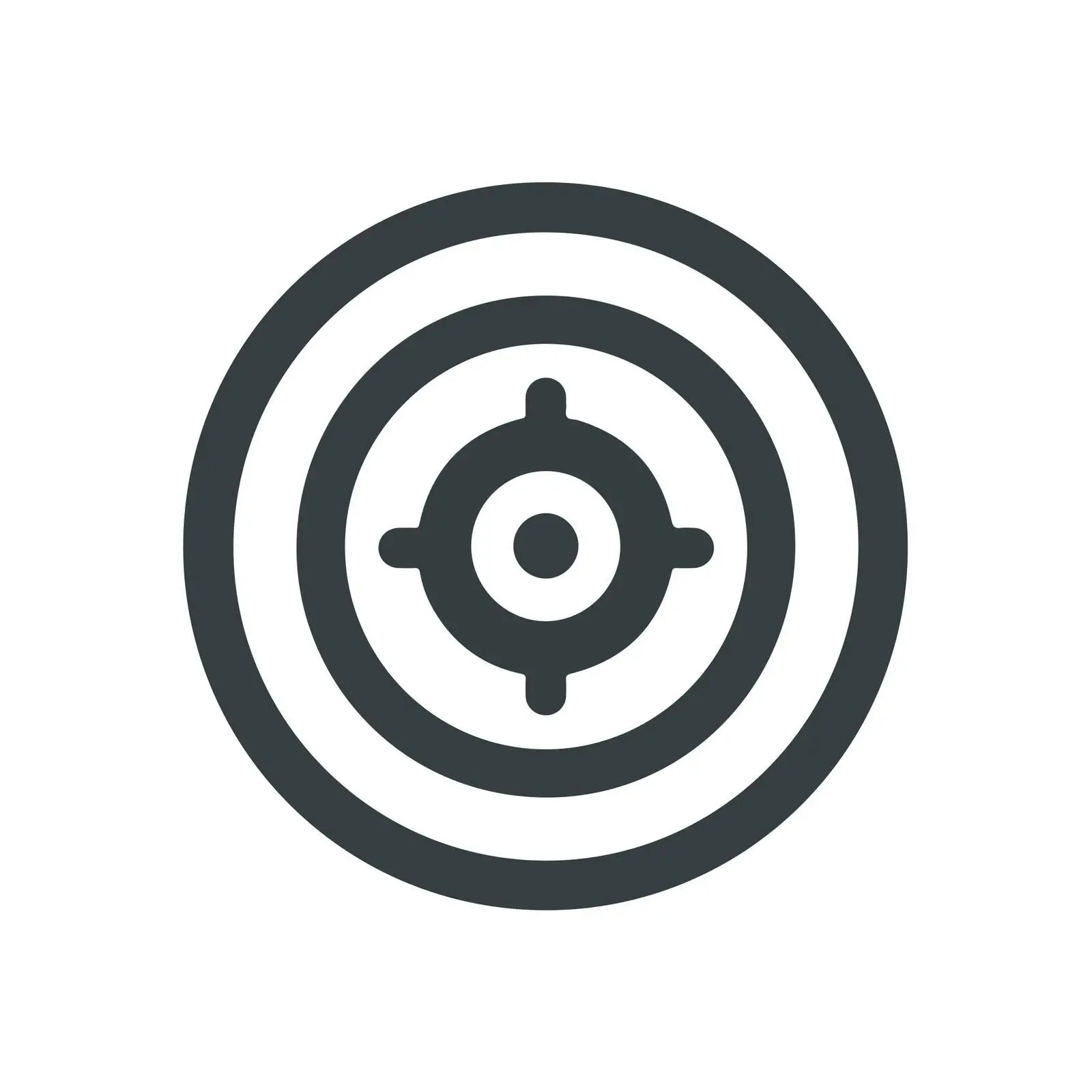 Target Outline Glyph Icon — free download from Dotvec