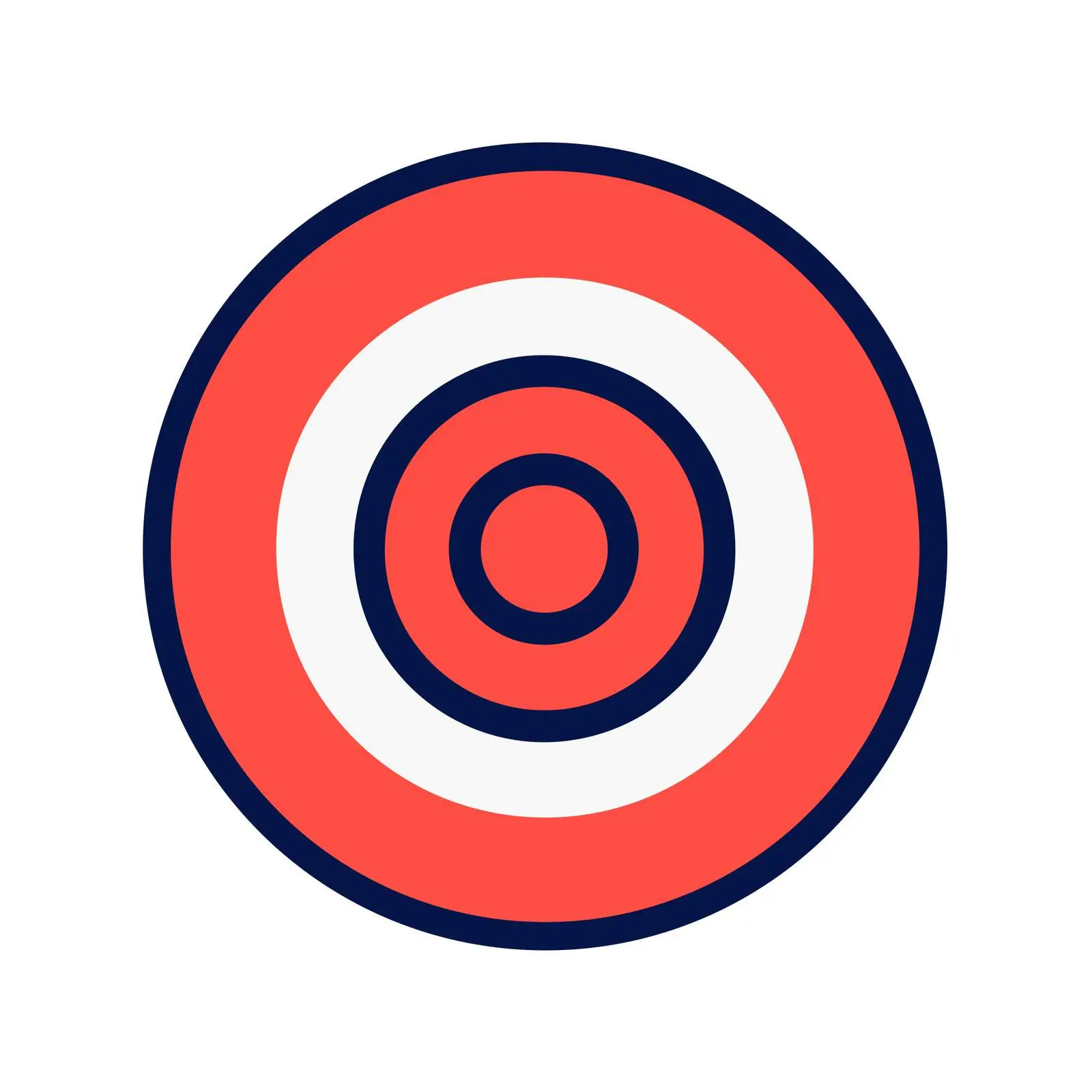 Two-Color Outline Target Icon — free download from Dotvec
