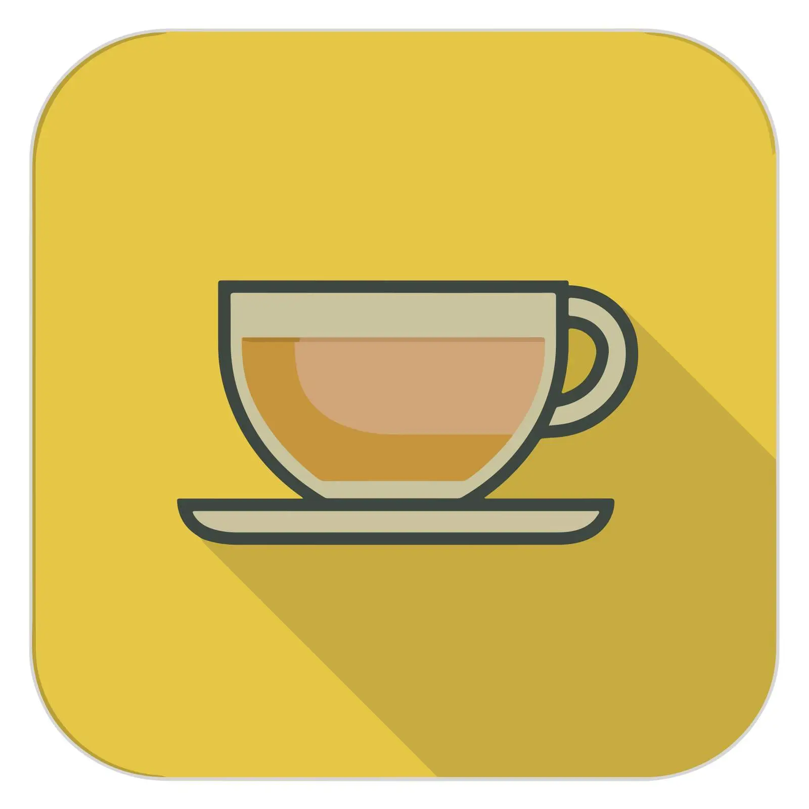 Tea Cup Outline Icon — free download from Dotvec