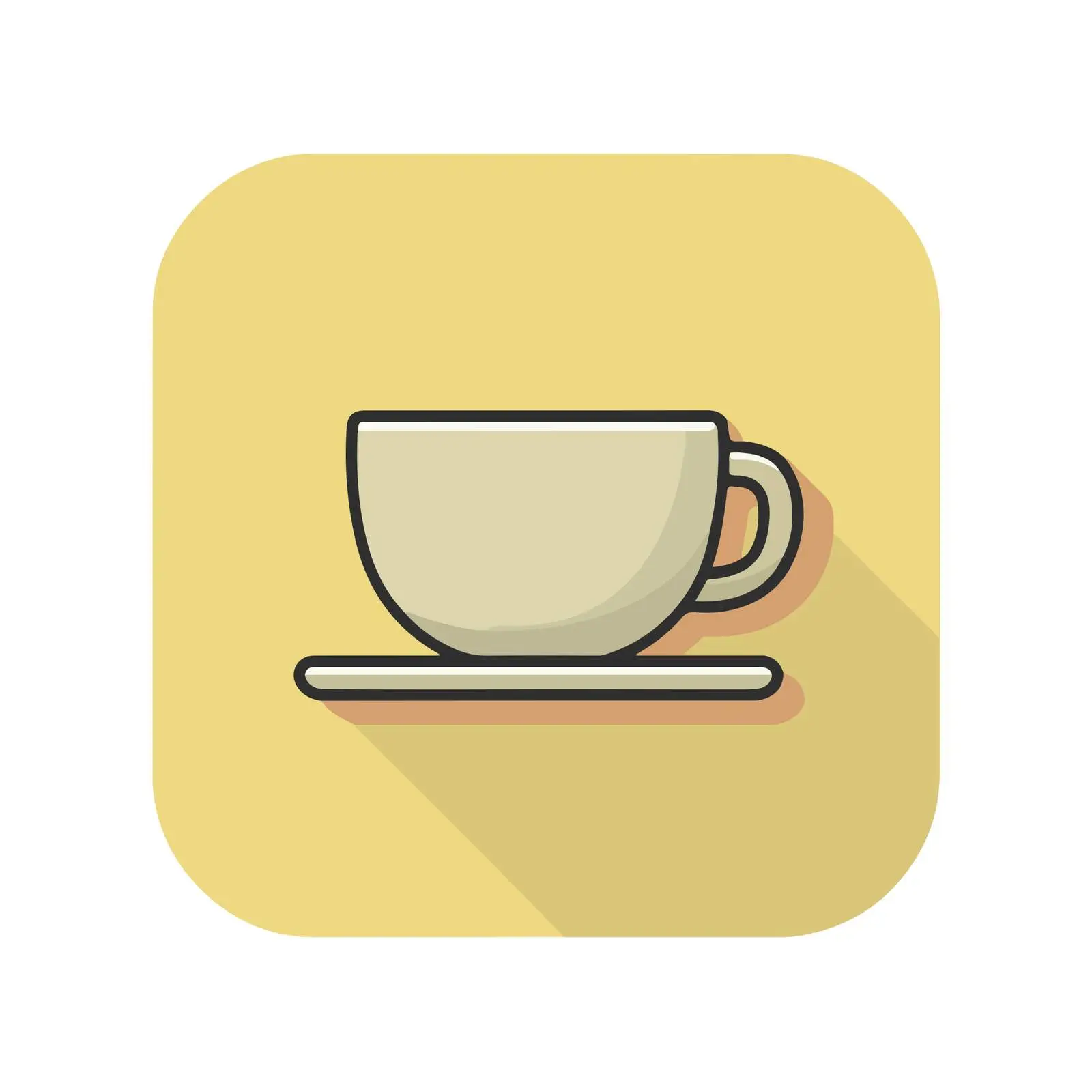 Minimalistic Tea Cup Icon — free download from Dotvec
