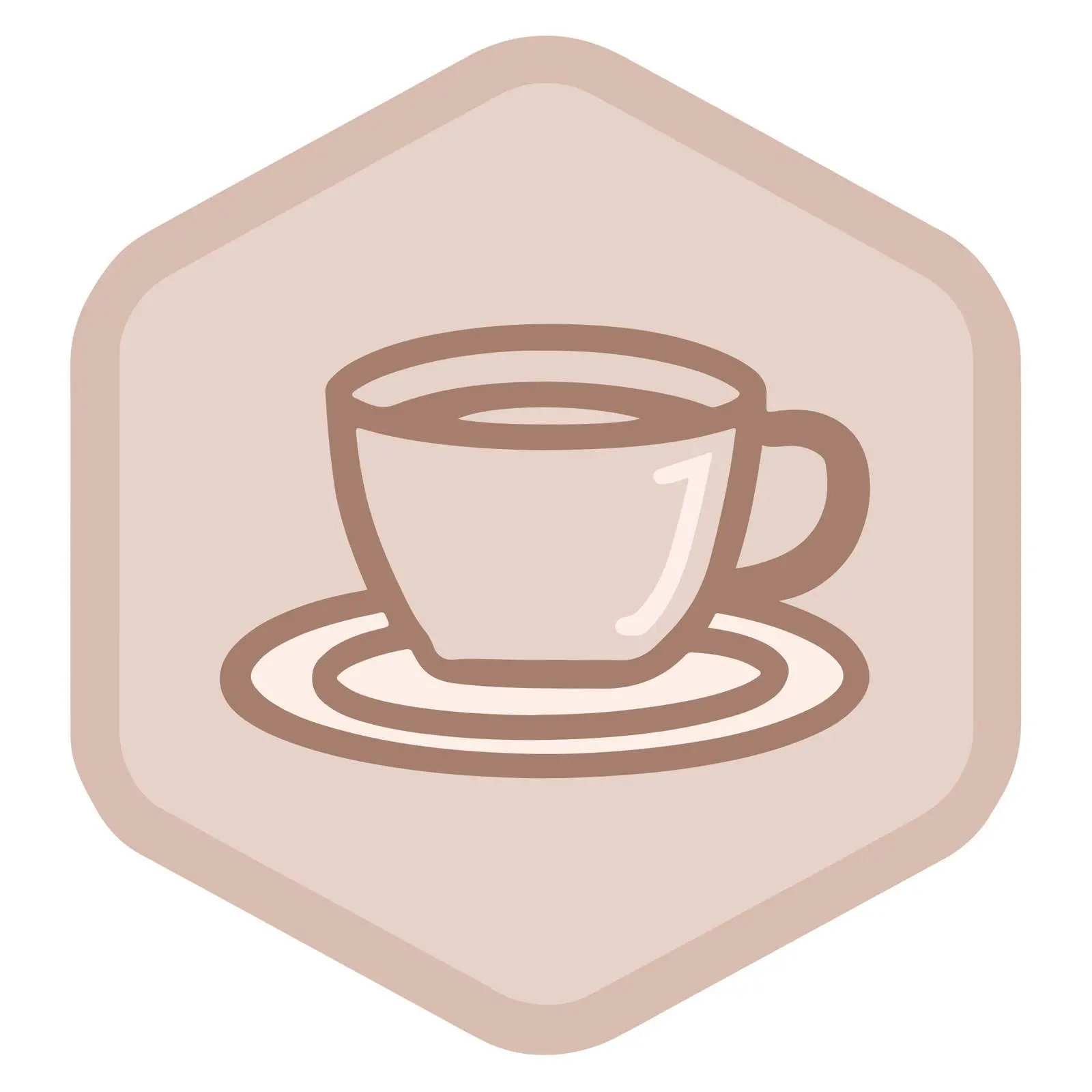 Monoline Tea Cup Icon Design — free download from Dotvec