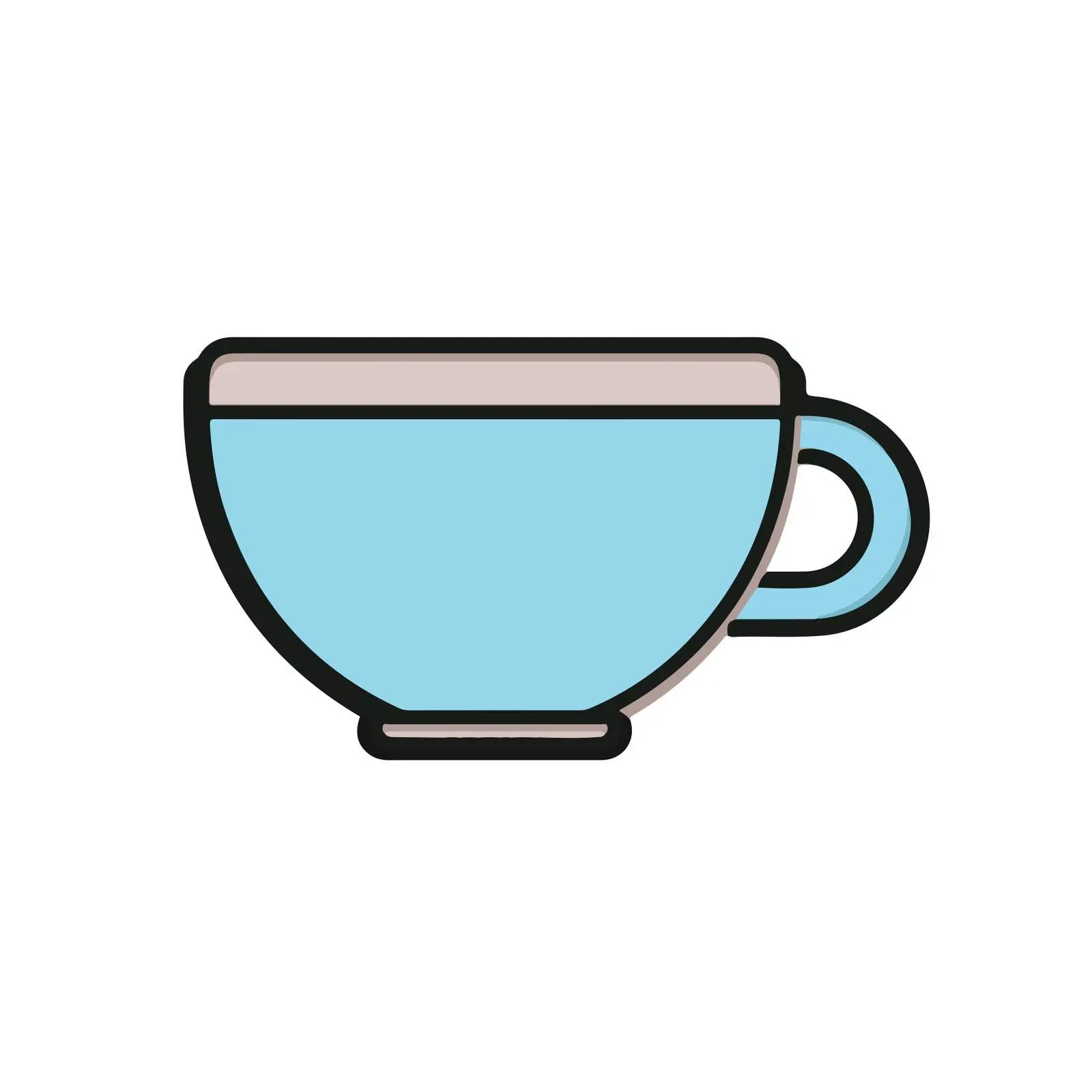 Minimal Tea Cup Icon Design — free download from Dotvec