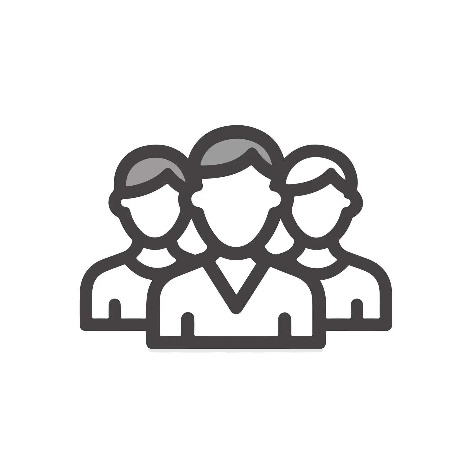 Outline Team Flat Icon — free download from Dotvec